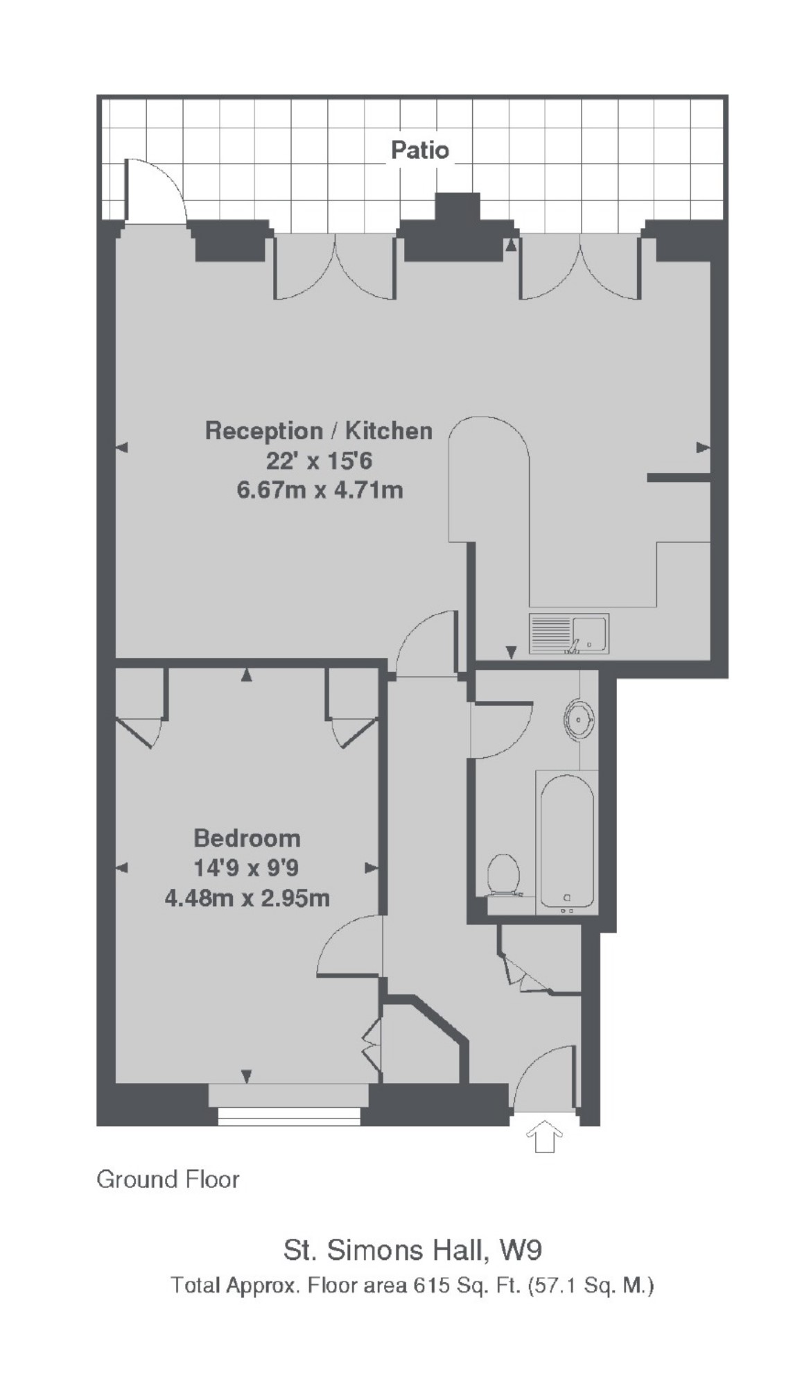 6 St Simons Hall 19, Macroom Road, London floorplan