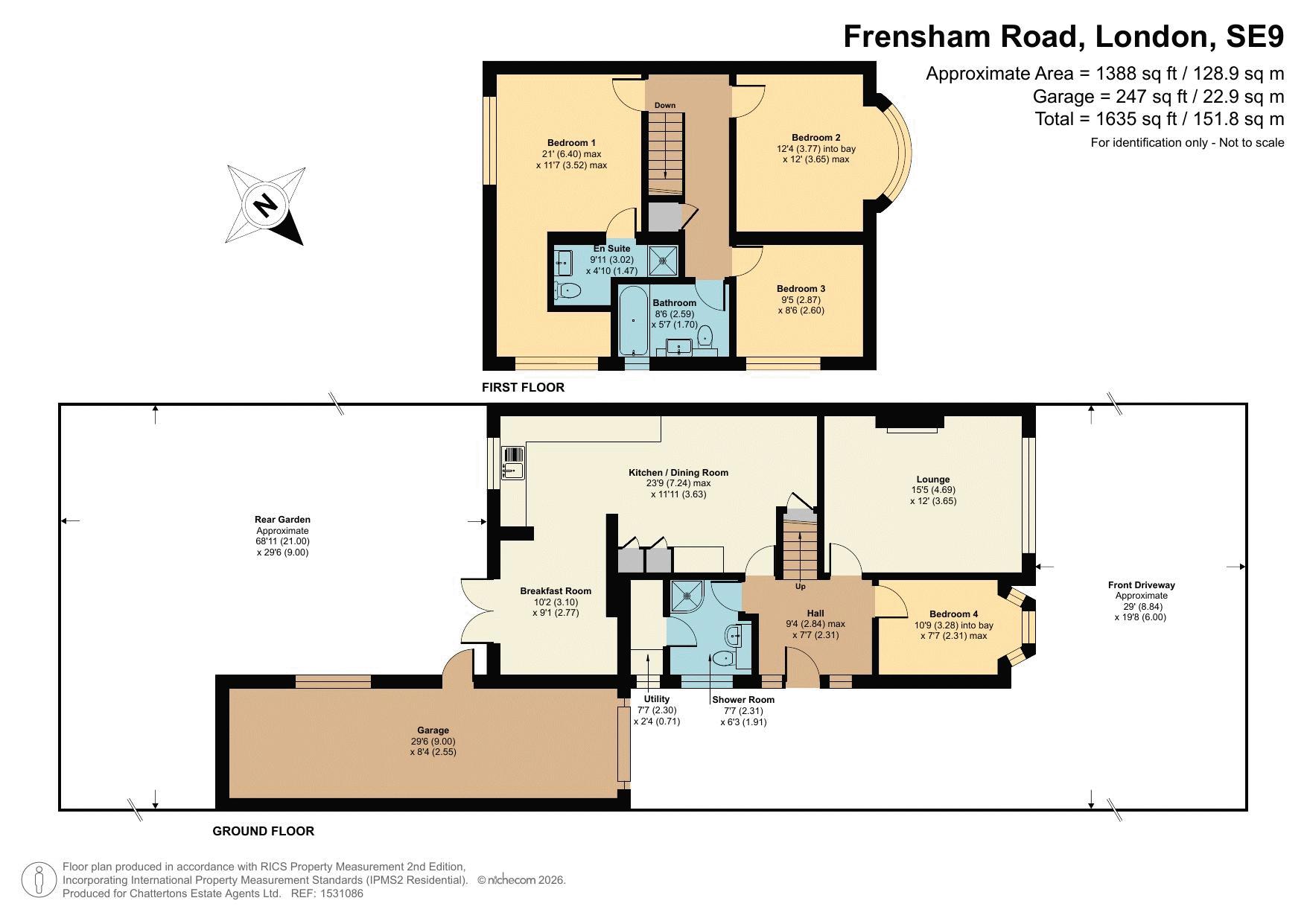 Frensham Road, London floorplan