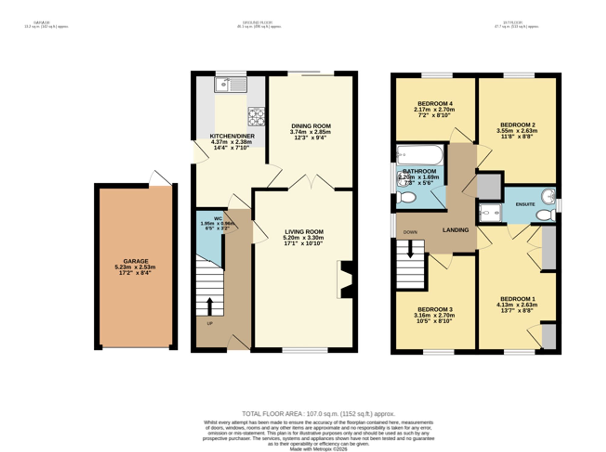22 Sycamore Avenue, Worksop floorplan