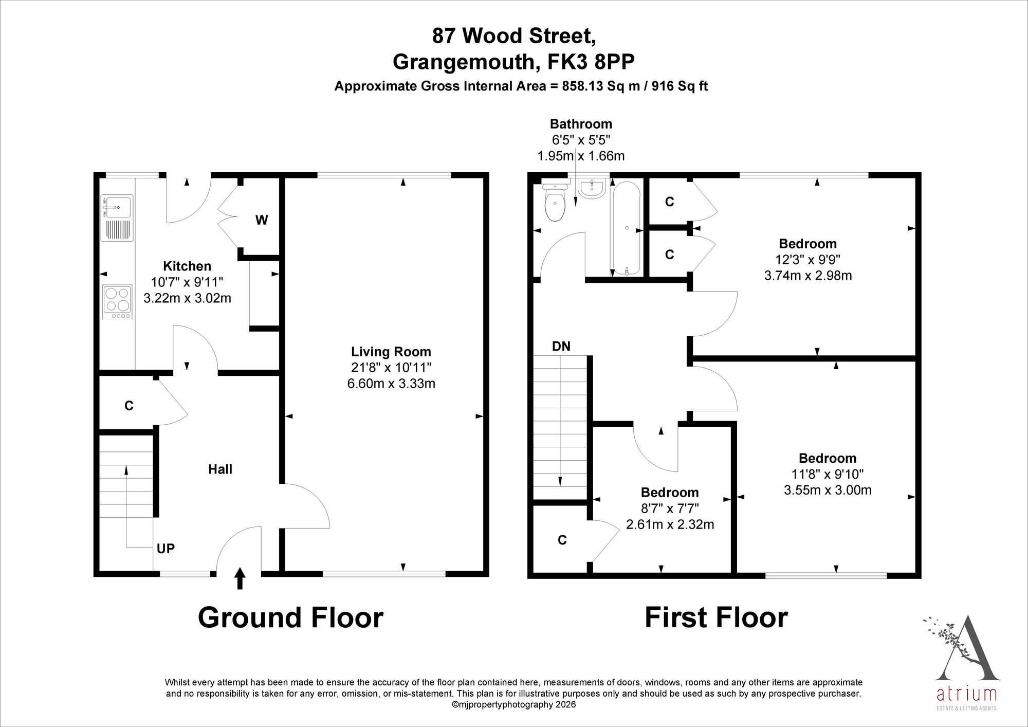 87 Wood Street, Grangemouth floorplan