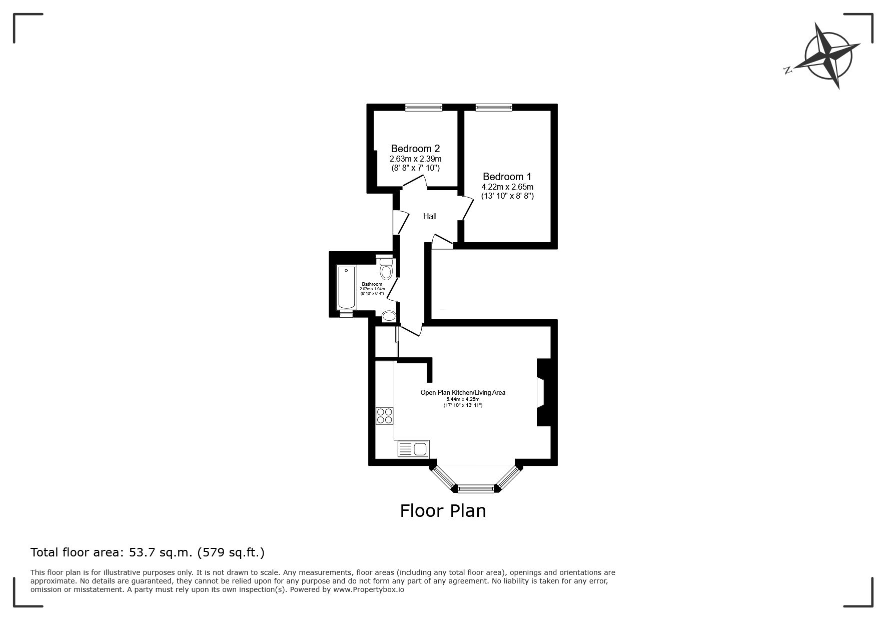 Flat 4, 19, Western Elms Avenue, Berkshire floorplan