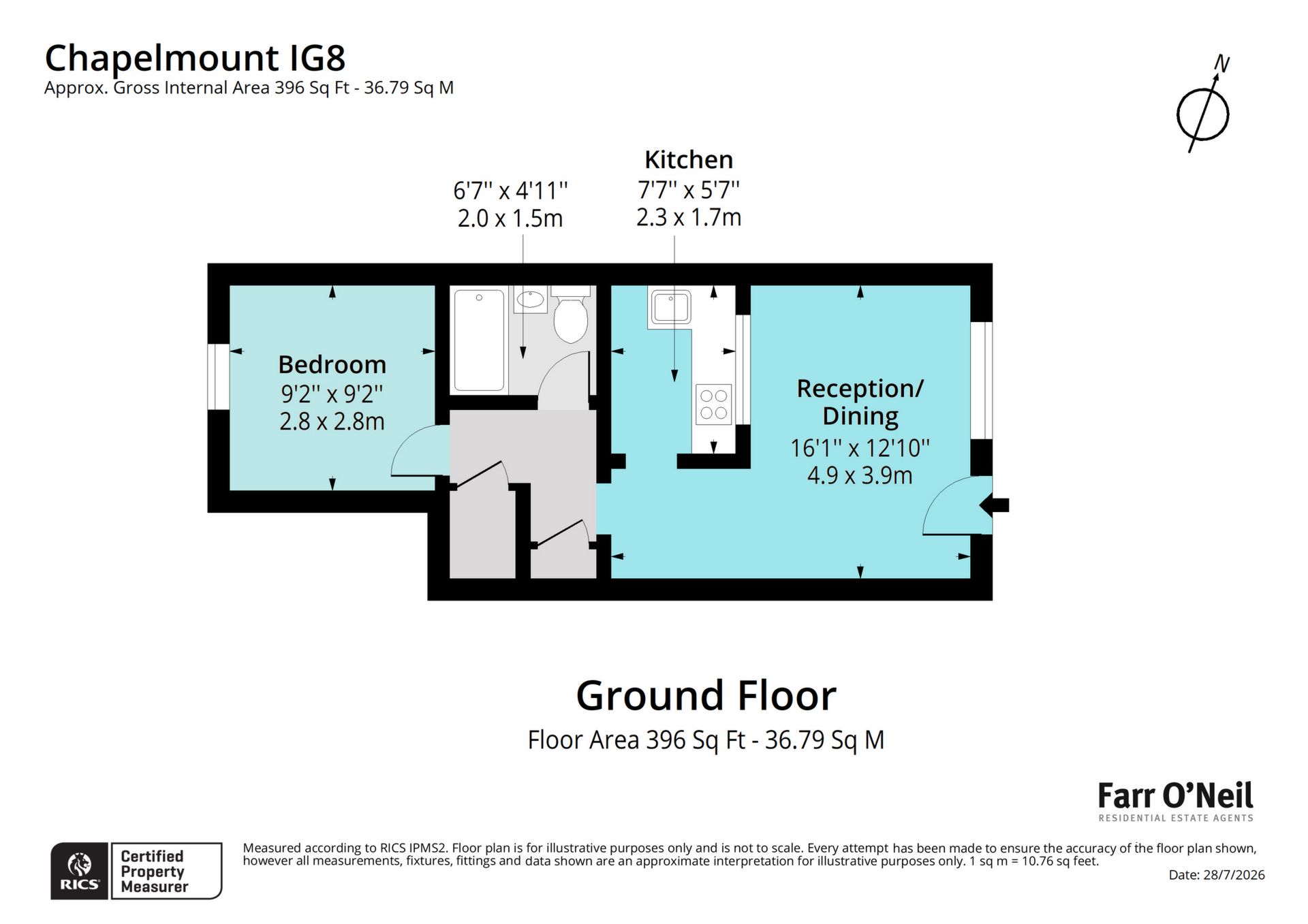 40, Chaplemount Road, Woodford Green floorplan