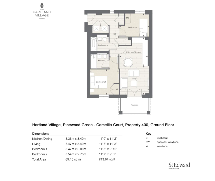 Plot 400 Camellia Court,, Ively Road, Hampshire floorplan