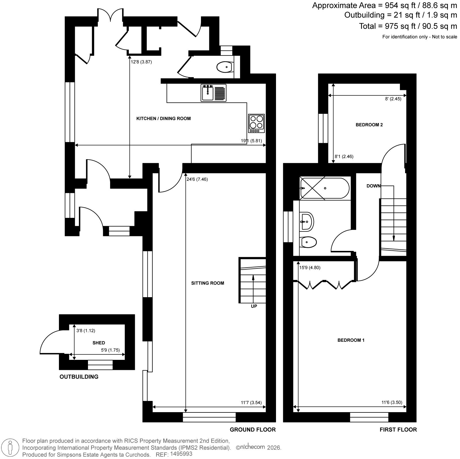 6, Diamond Cottages, Wonersh floorplan