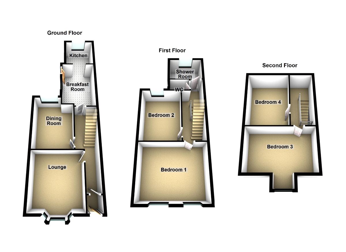 Fairfield Road, Heysham, Morecambe LA3, 4 bedroom terraced house for