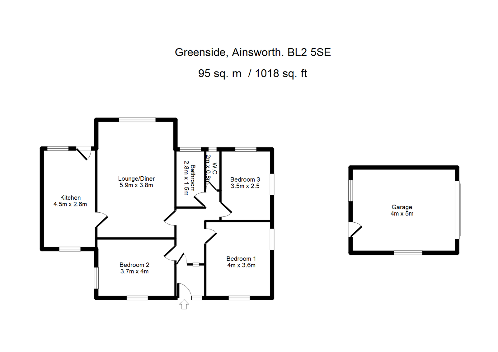 2, Greenside, Bolton floorplan