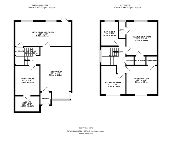 21, Barclay Road, Reading floorplan