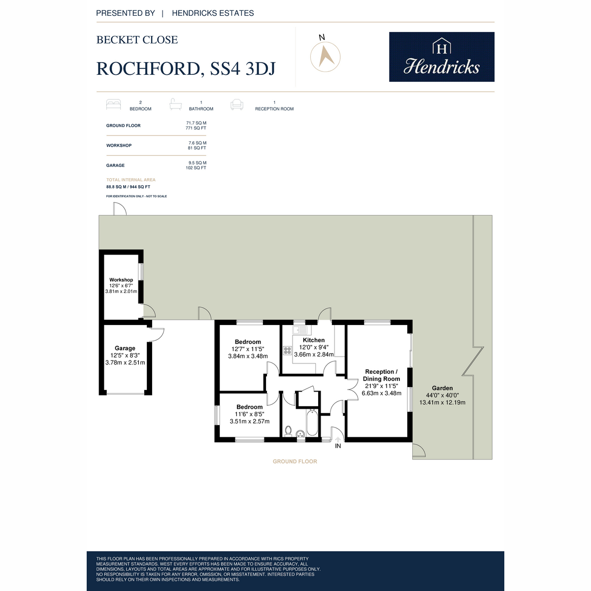 3, Becket Close, Rochford floorplan