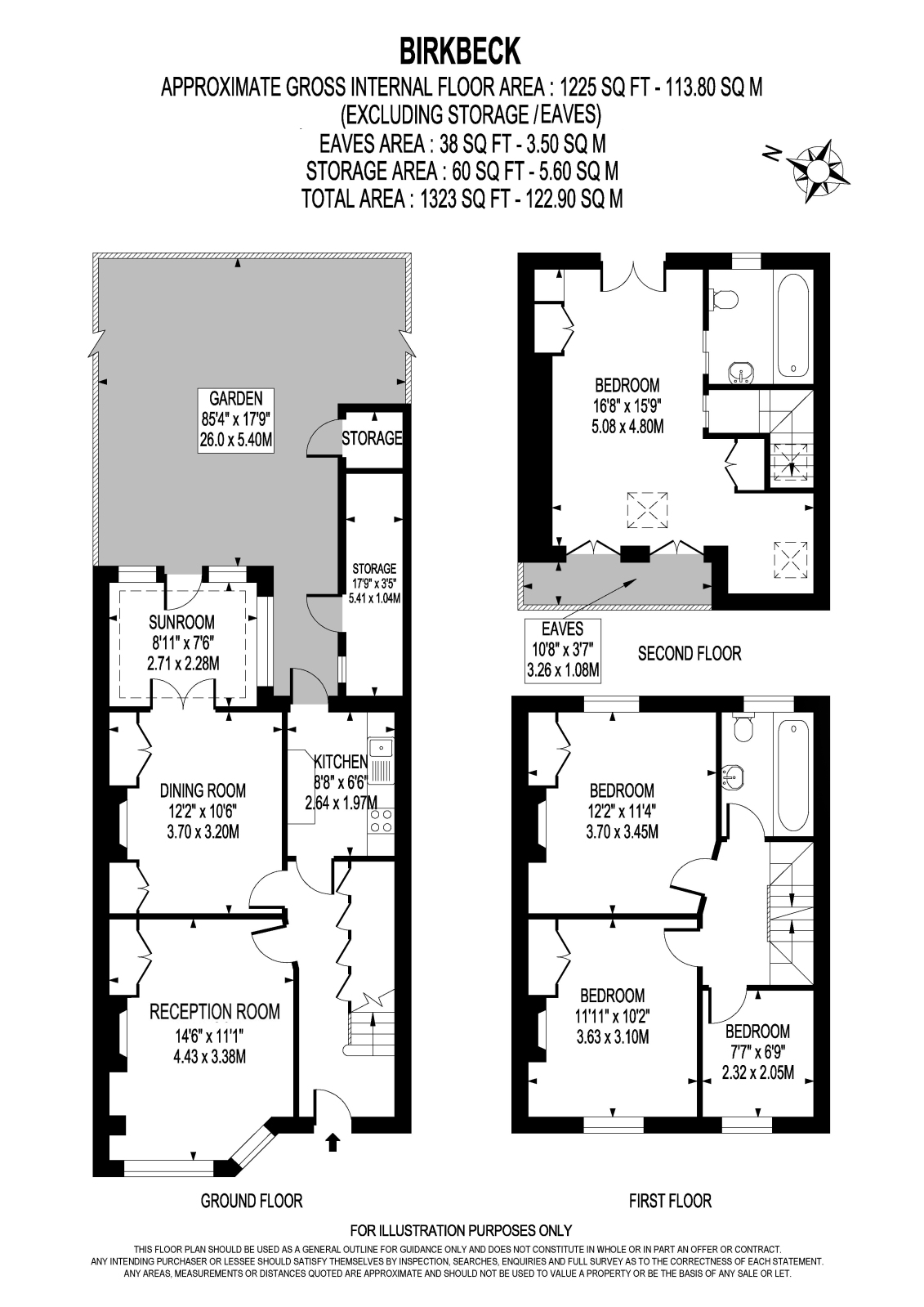 31, Birkbeck Road, London floorplan