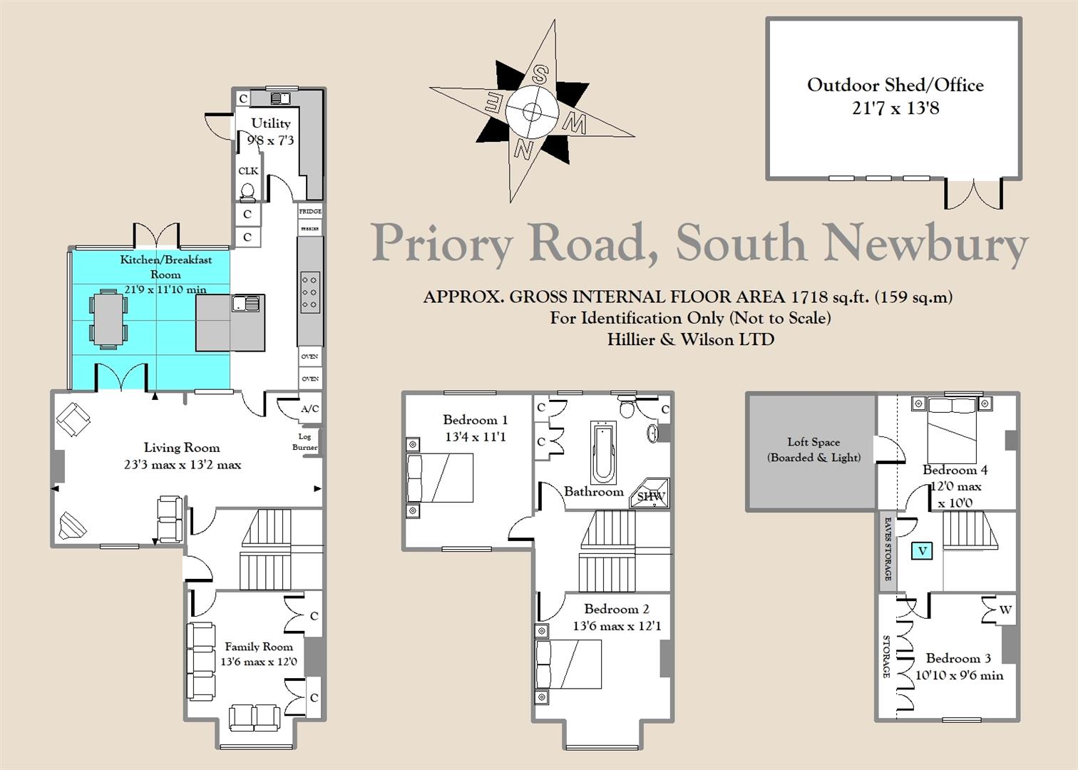 7, Priory Road (1718 sq.ft), Newbury floorplan