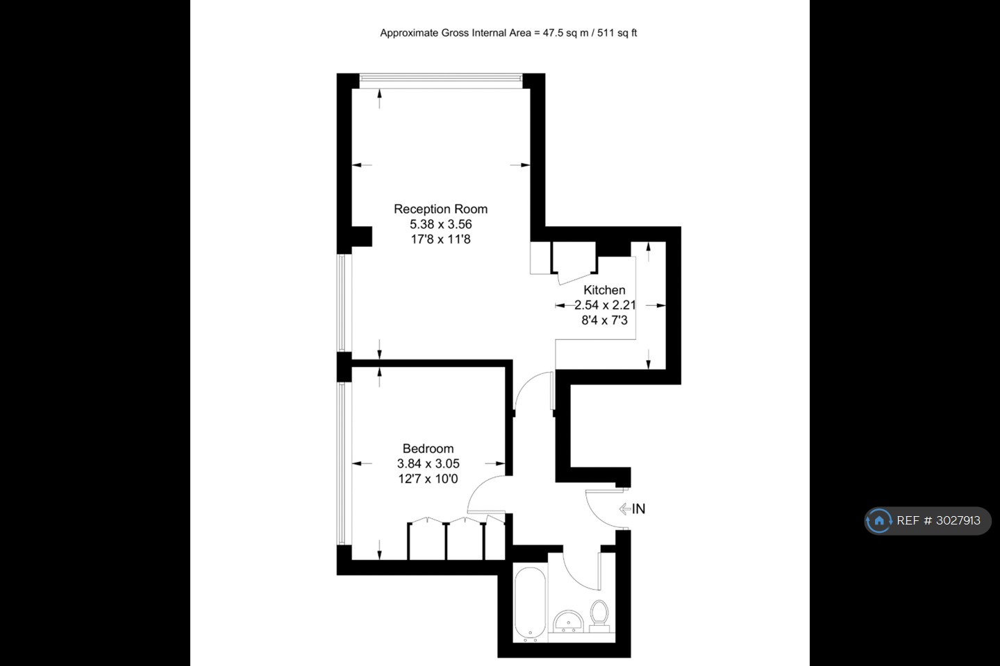 Flat, Bishopsgate, London floorplan