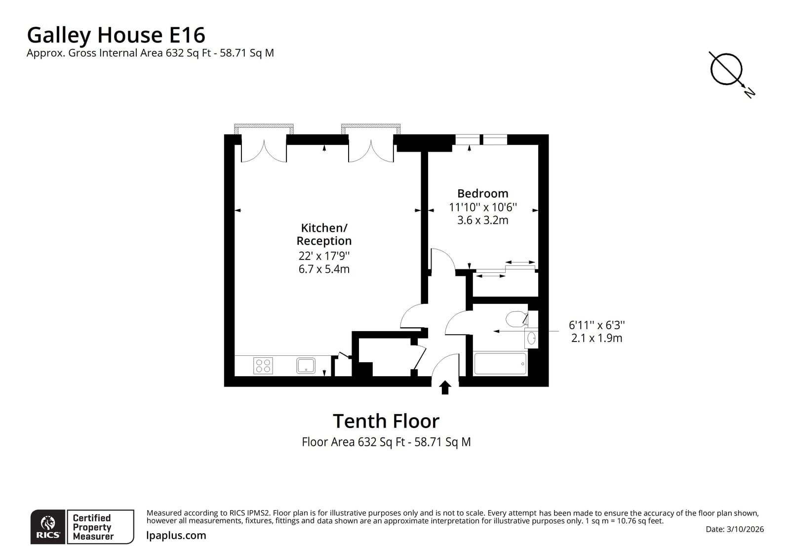1, Atlantis Avenue, London floorplan