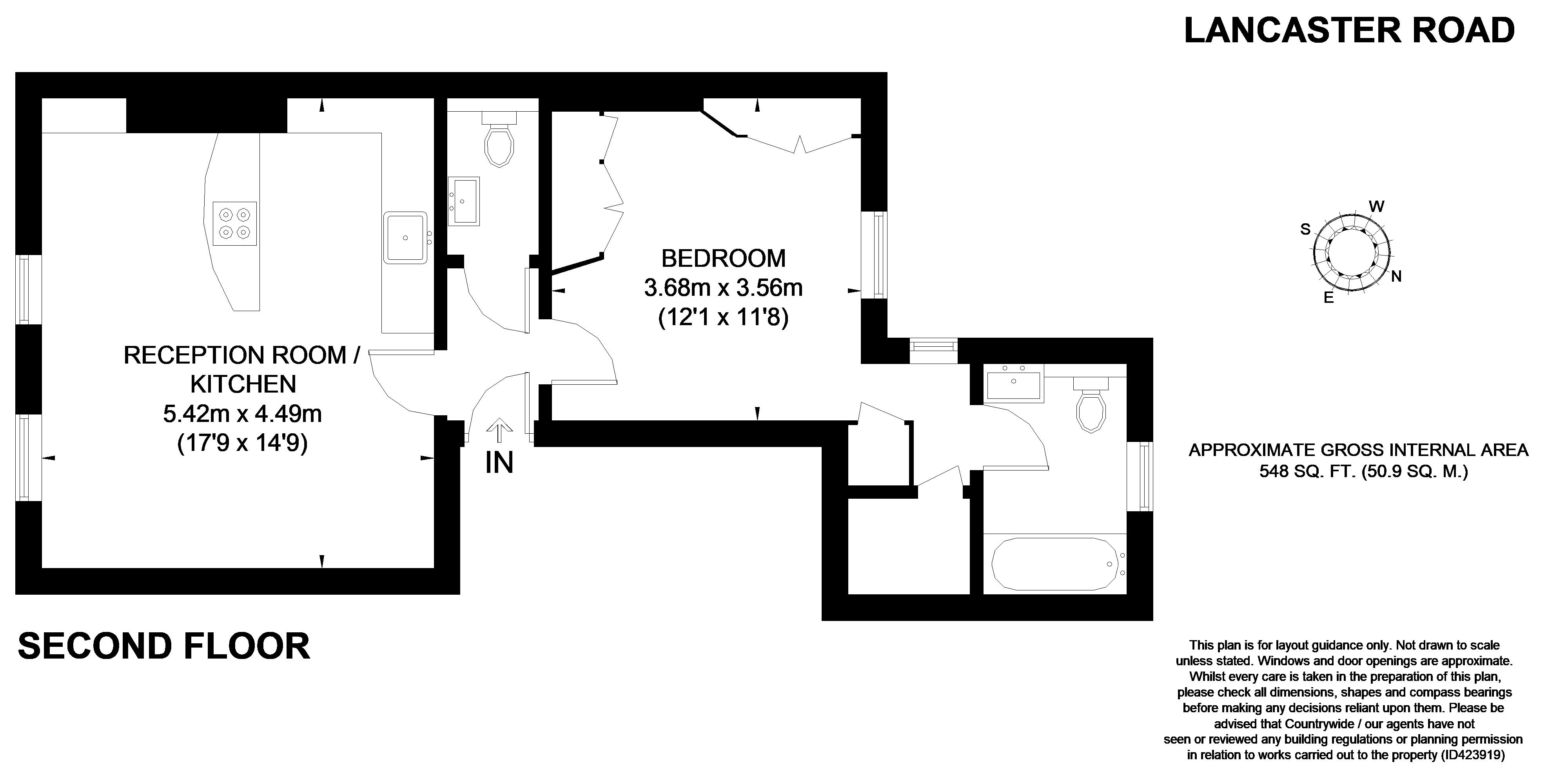 F, 164 - 166, Lancaster Road, London floorplan