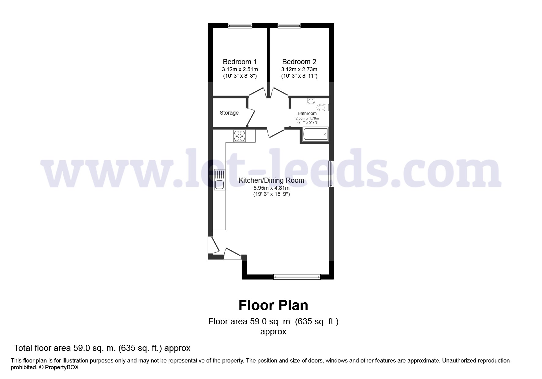 2 Bedrooms Flat to rent in Tong Road, Farnley, Leeds LS12