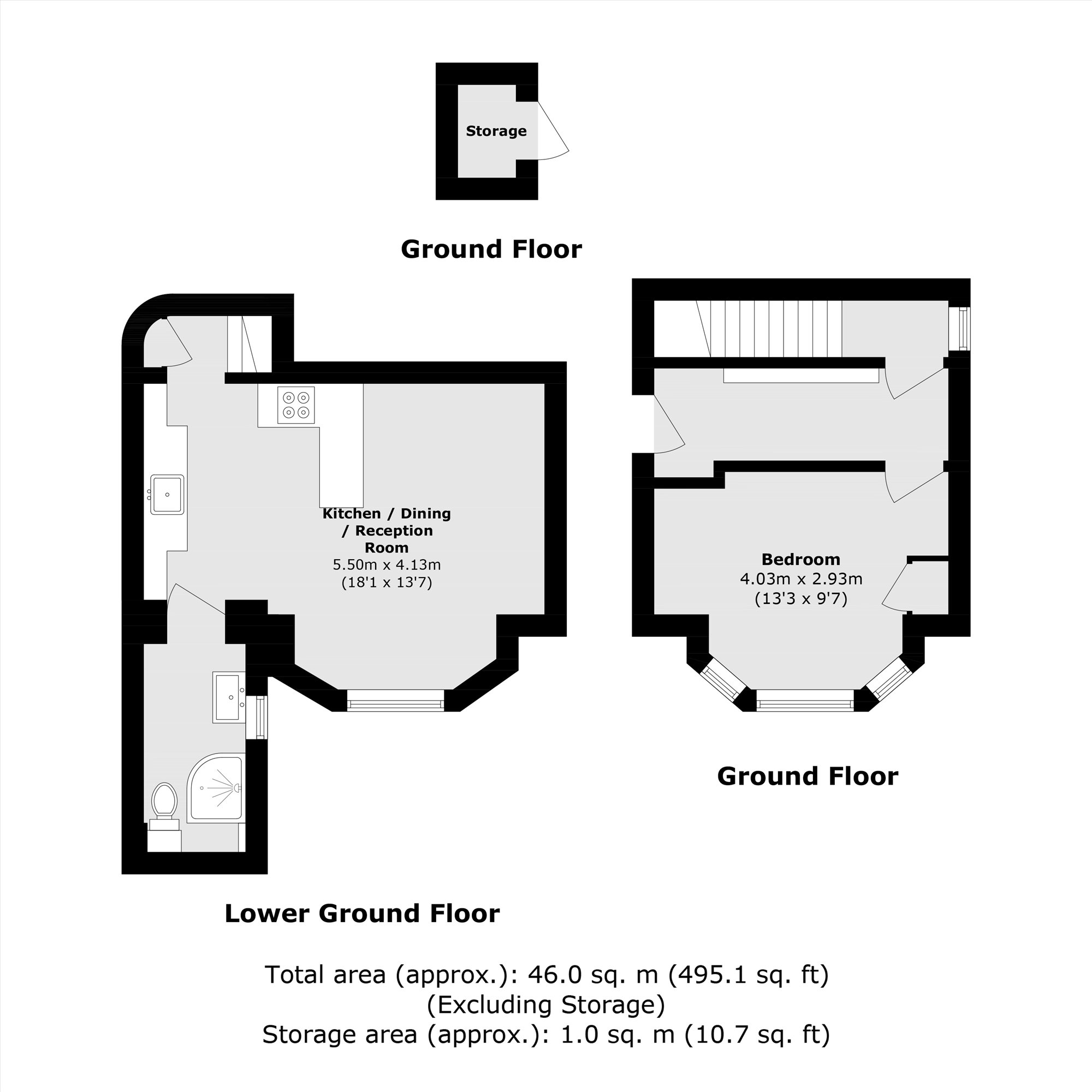 Flat 3, 34, Mount Ephraim Road, London floorplan