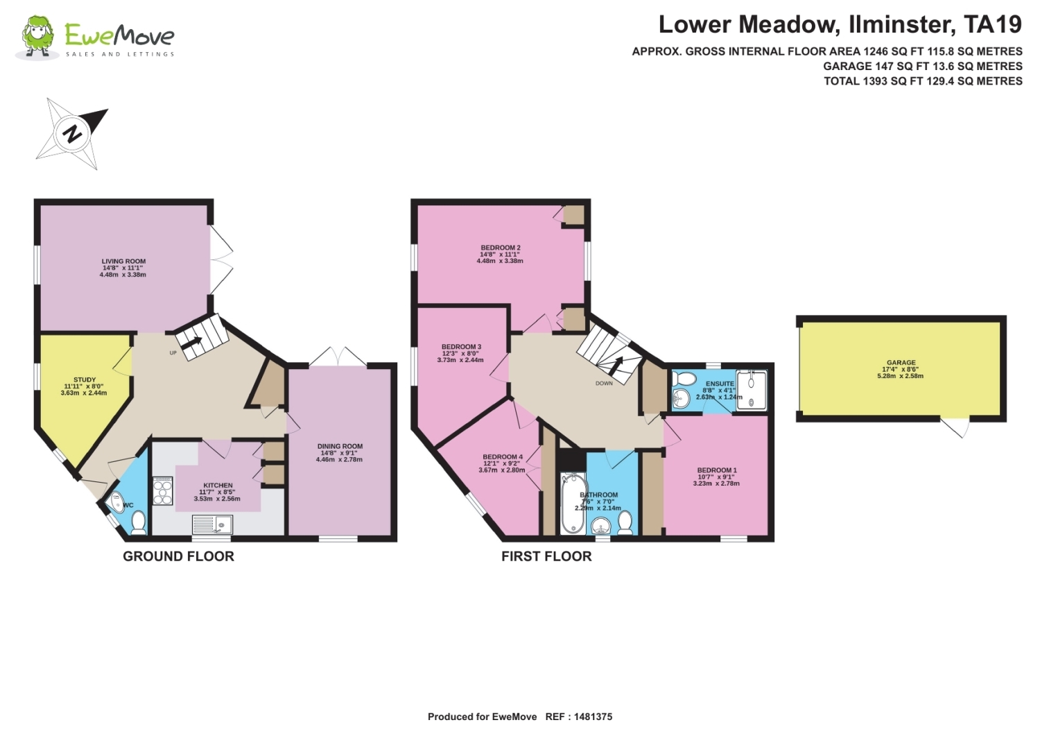 39, Lower Meadow, Ilminster floorplan