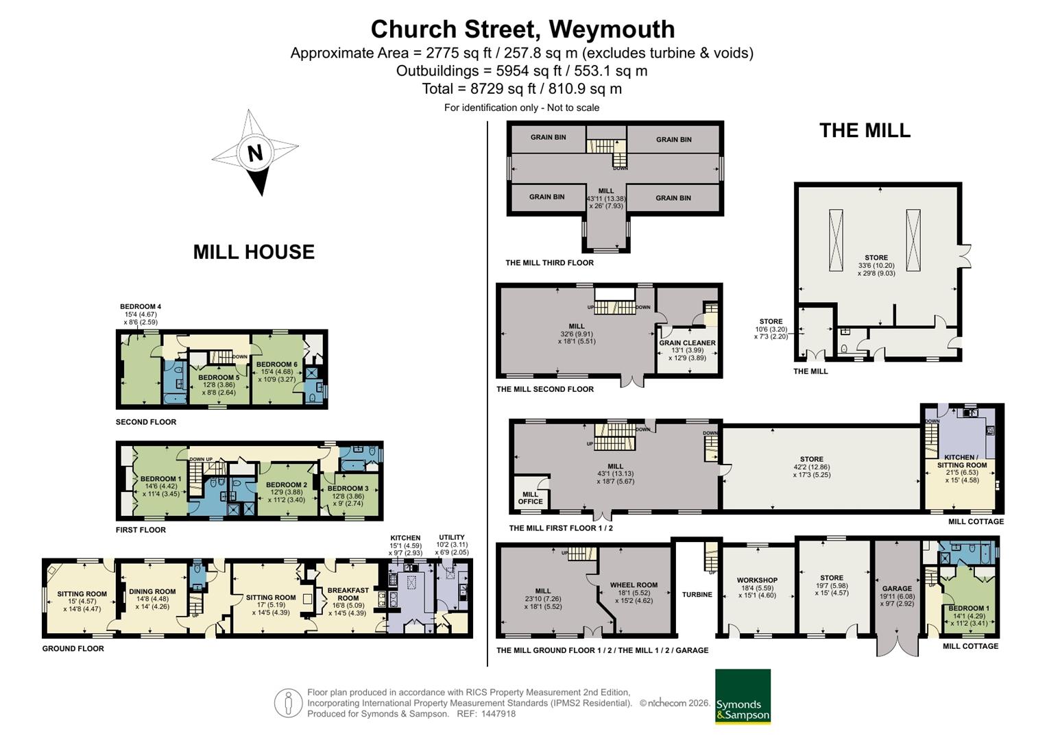 Mill House and Water Mill, Church Street, Weymouth floorplan