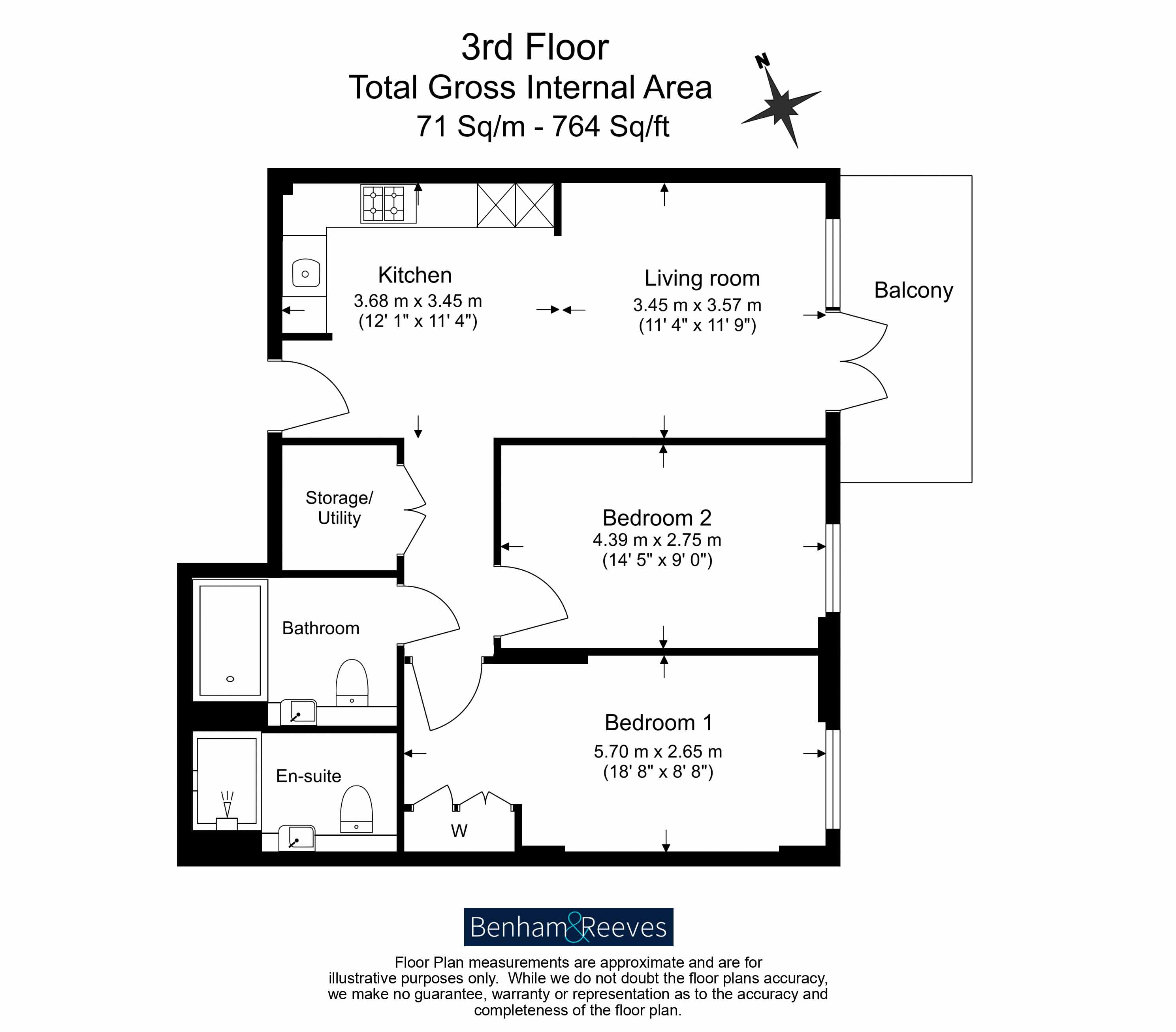 22, Munstead Apartments, 33, Danvers Avenue, London floorplan