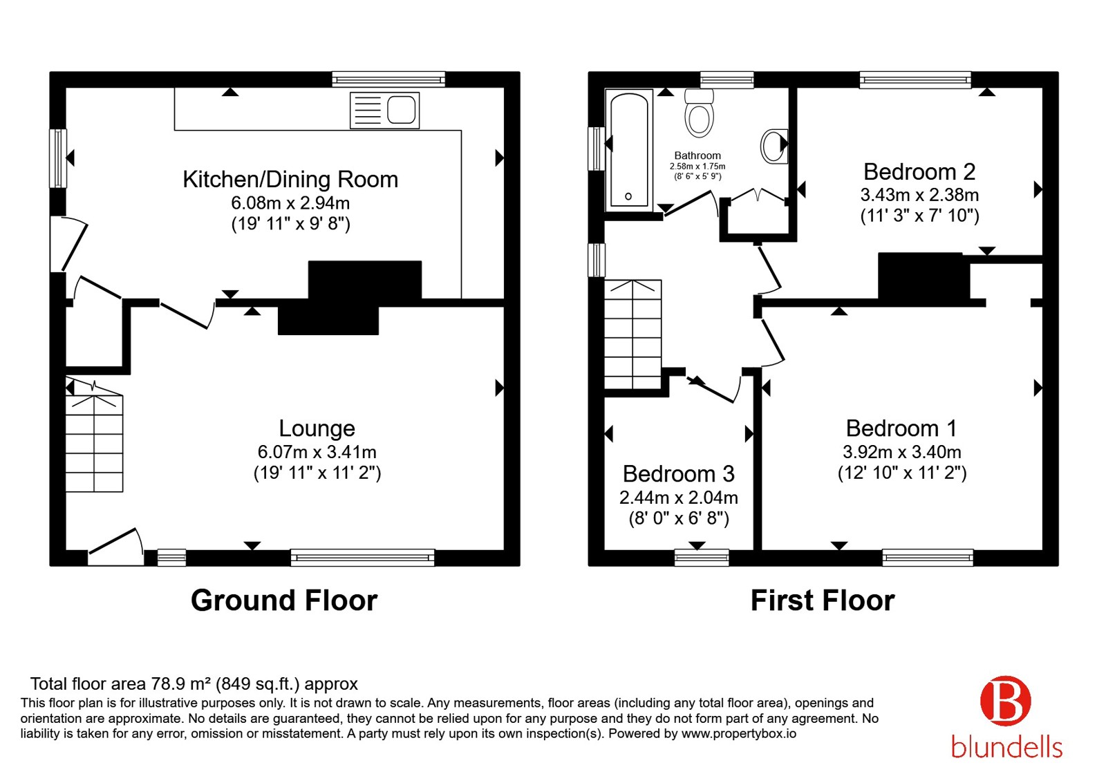 44, Wordsworth Avenue, Doncaster floorplan