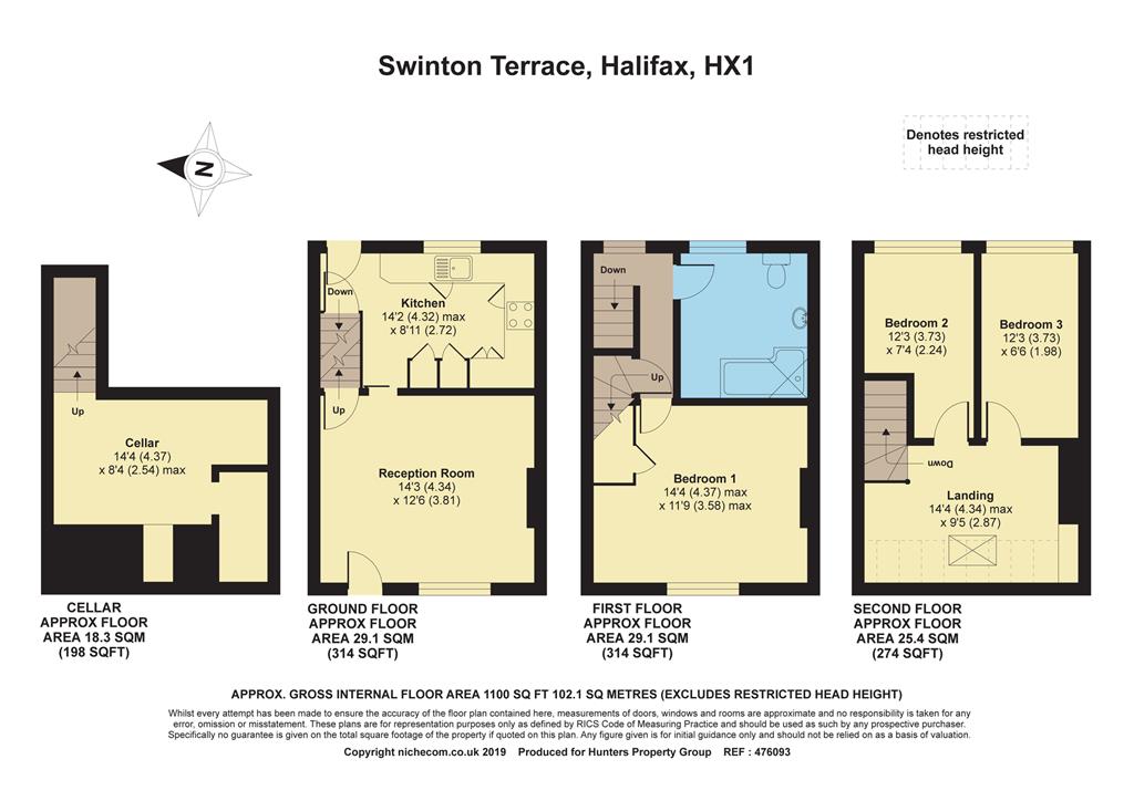 3 Bedrooms Terraced house for sale in Swinton Terrace, Halifax HX1