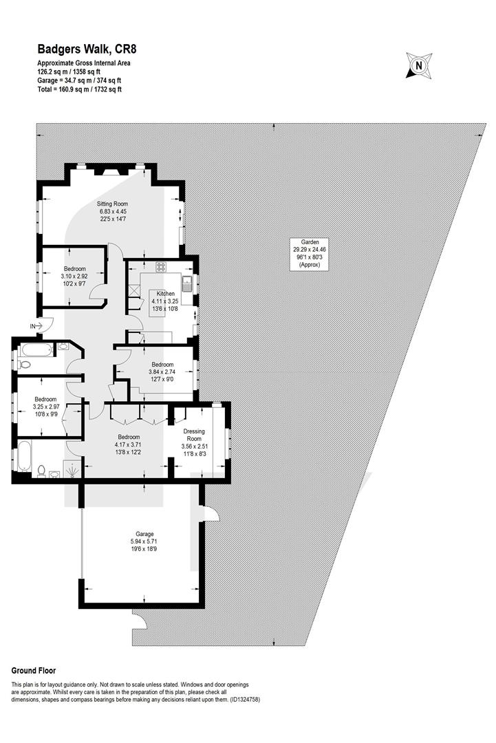 6, Badgers Walk, Purley floorplan