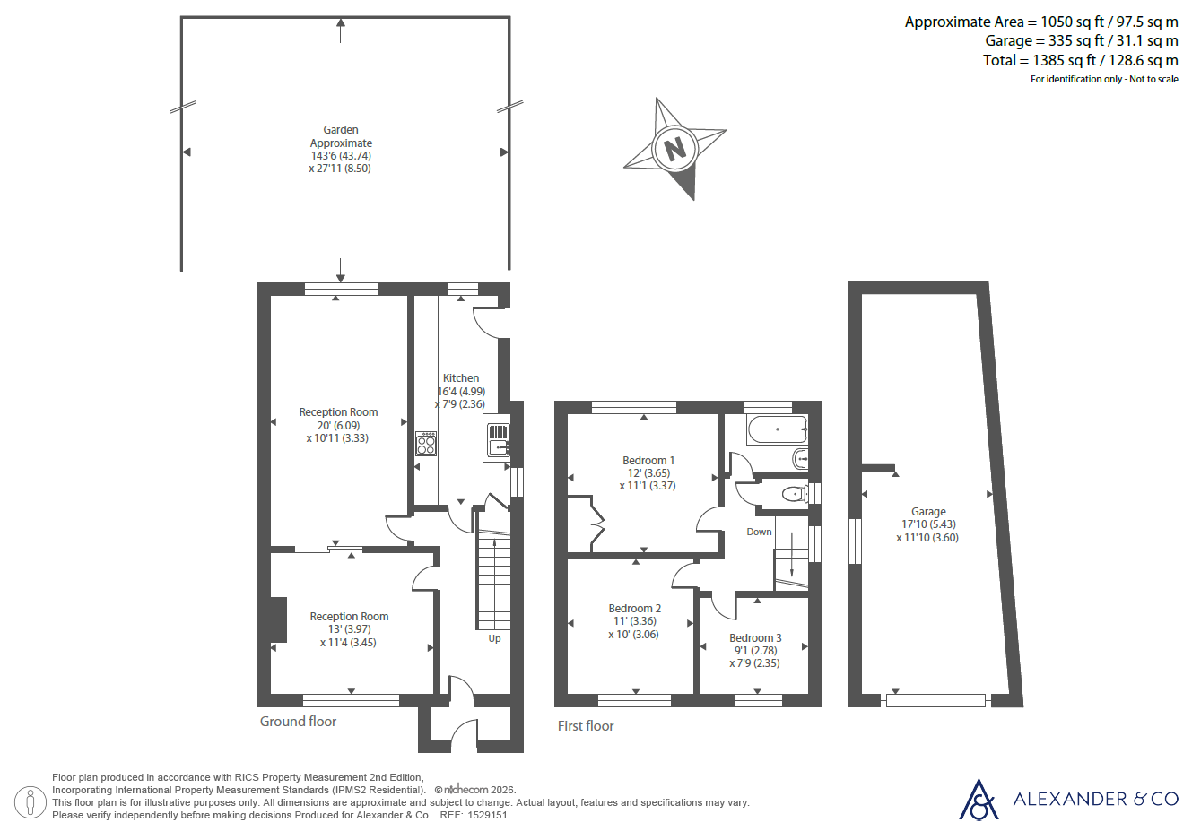 95, Browning Road, Bedfordshire floorplan