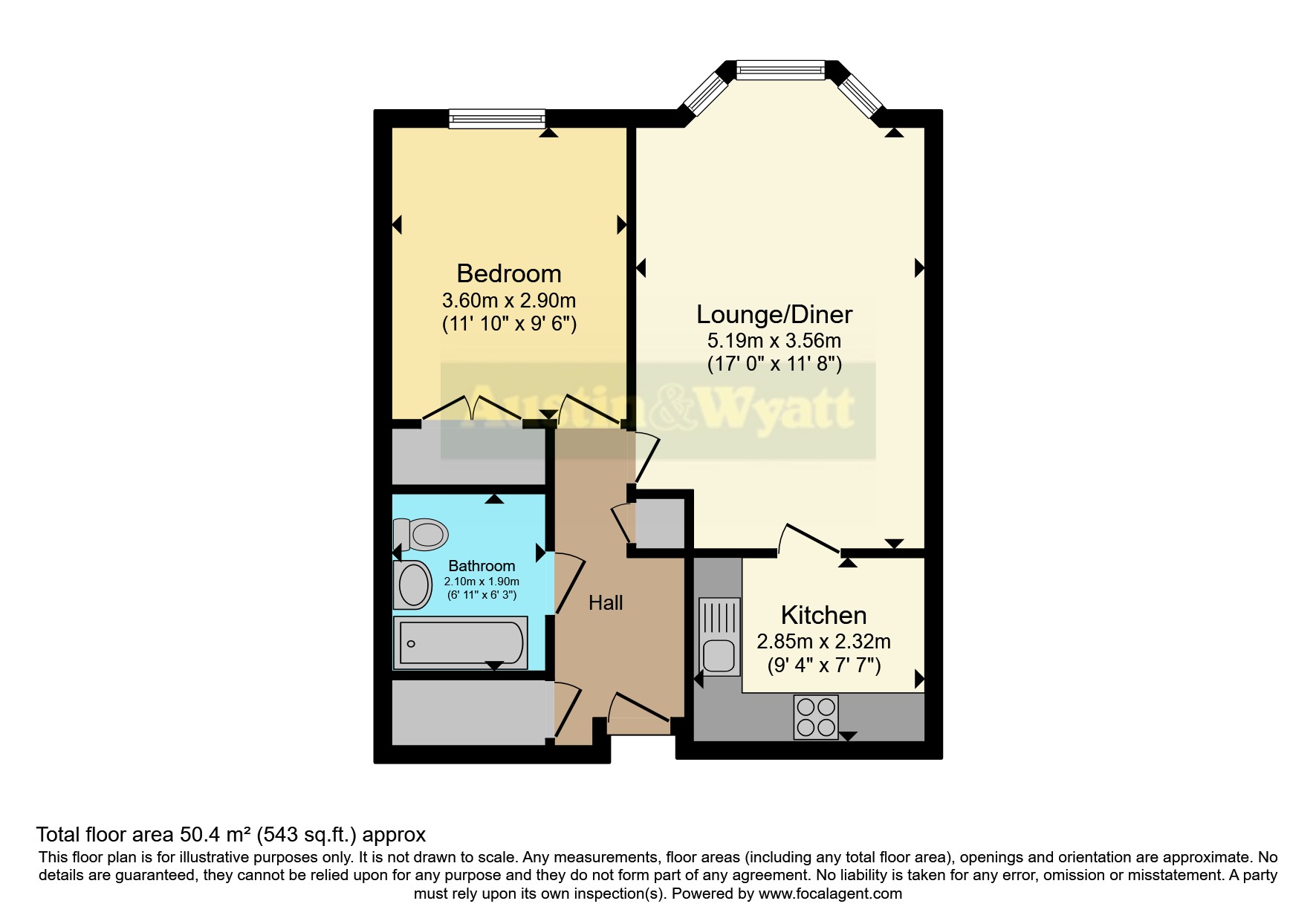 Flat 21, Pegasus Court, 58, Lansdowne Road, Bournemouth floorplan