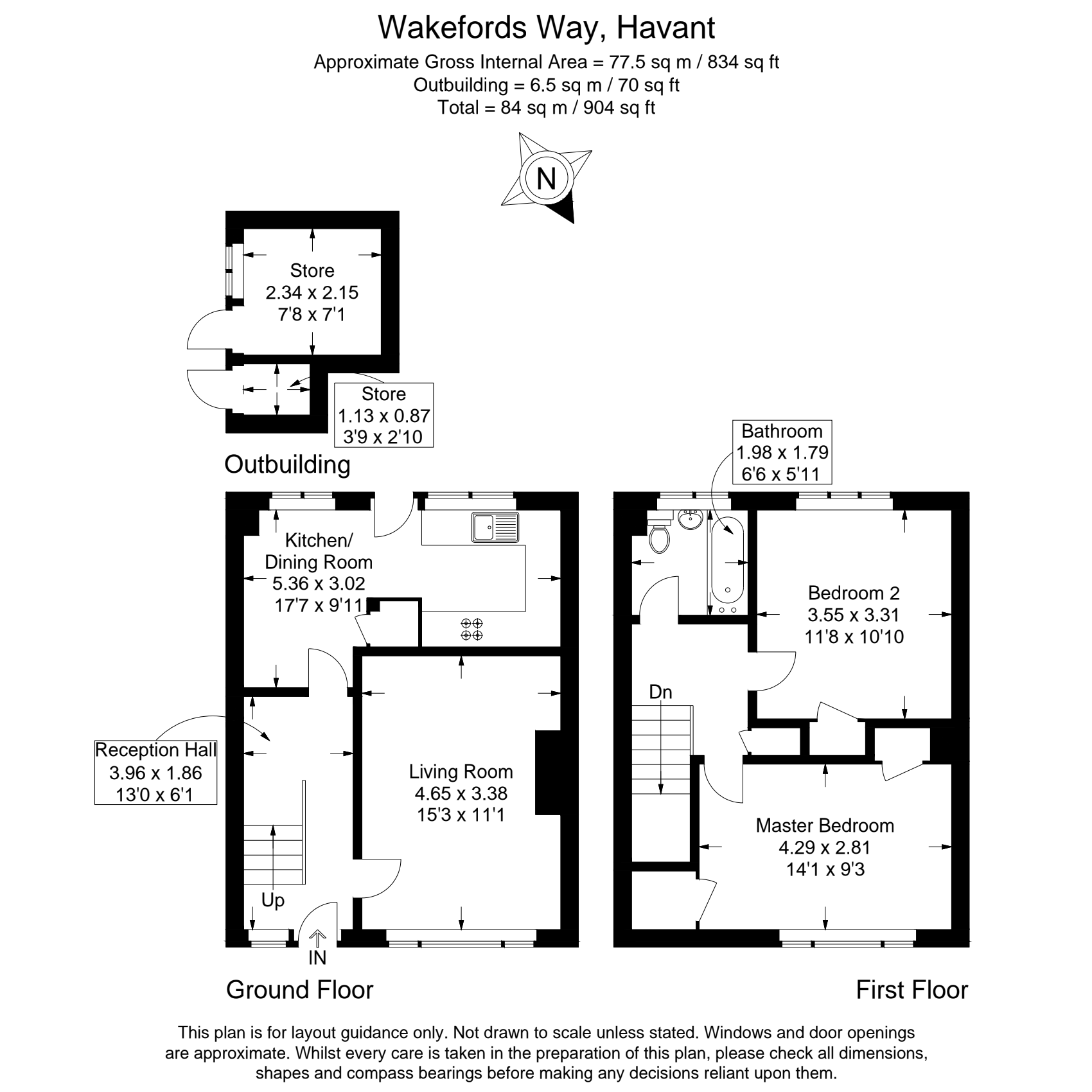 70, Wakfords Way, West Leigh, Havant floorplan