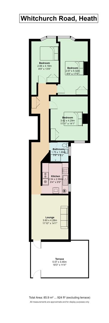 First-Floor-Flat 23a, Whitchurch Road, Cardiff floorplan