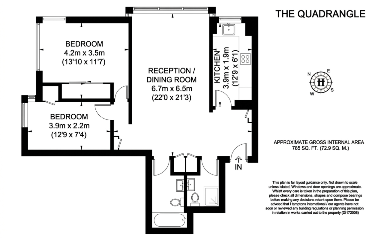 Quadrangle Tower, London-W2, Cambridge Square, London floorplan