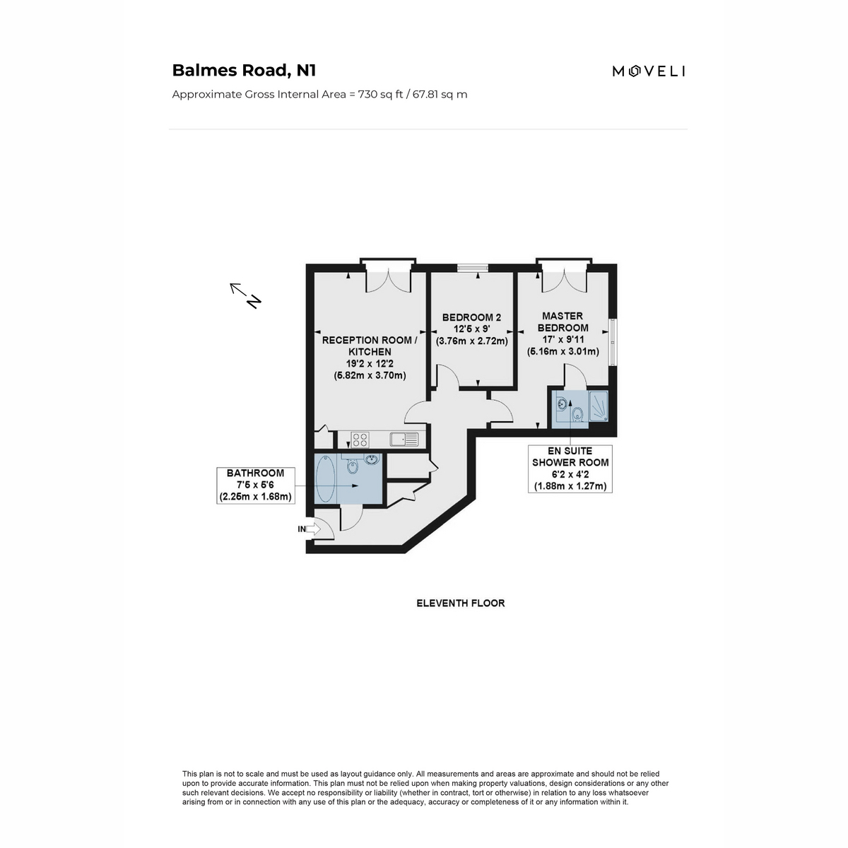 Flat Flat 22, 4, Balmes Road, London floorplan