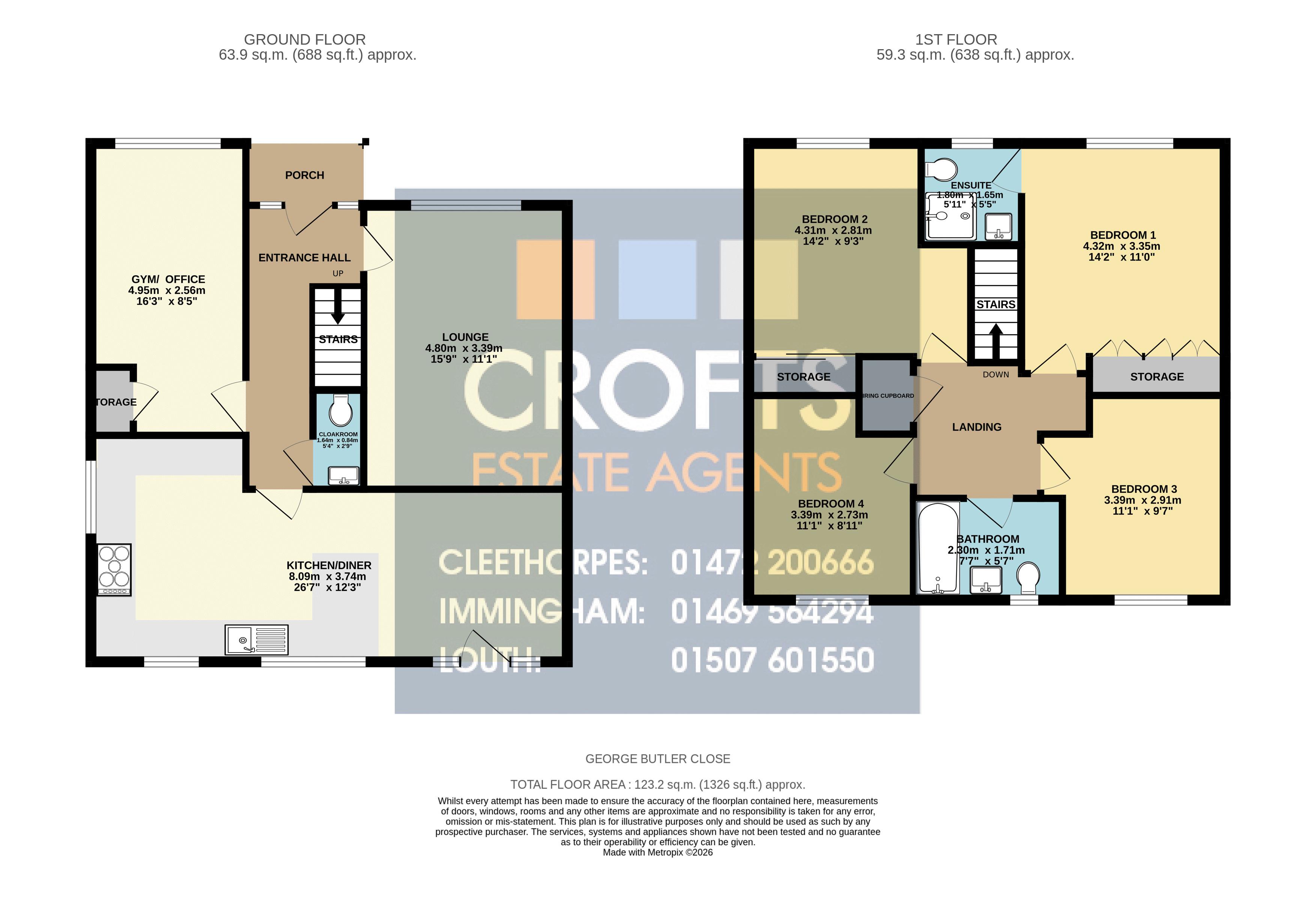 2, George Butler Close, Laceby floorplan