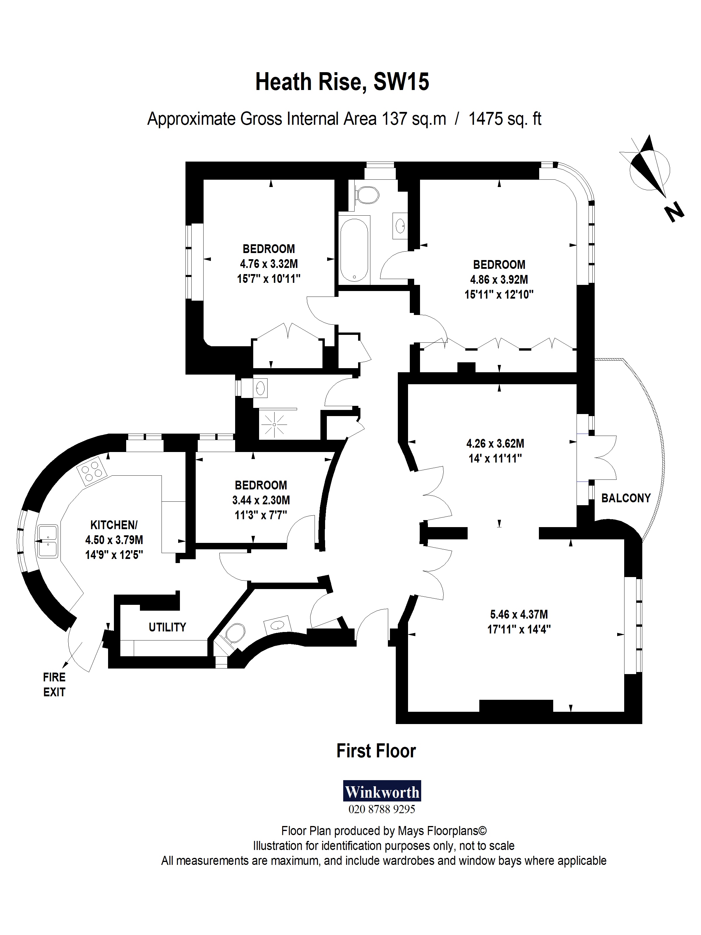 3 bed flat for sale in Heath Rise, Kersfield Road, London SW15