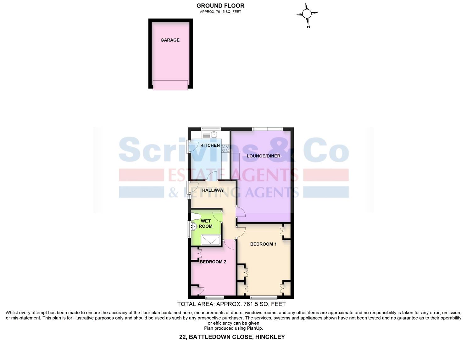 2 Bedrooms Detached bungalow for sale in Battledown Close, Hinckley LE10