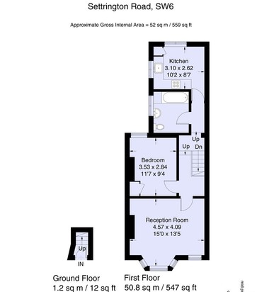 1 Bedrooms Flat to rent in Settrington Road, London SW6