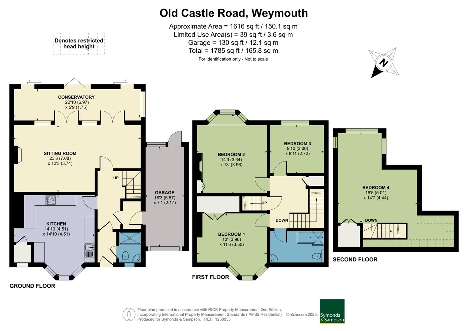 57, Old Castle Road, Weymouth floorplan