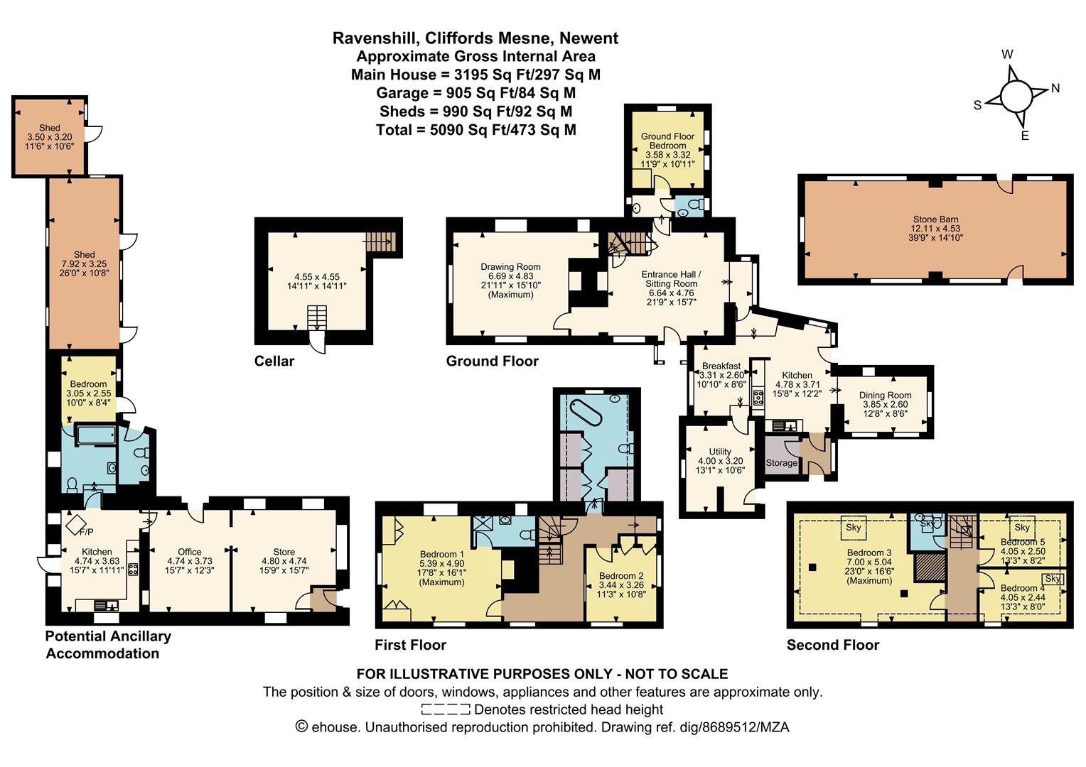 Ravenshill Farmhouse, Newent floorplan