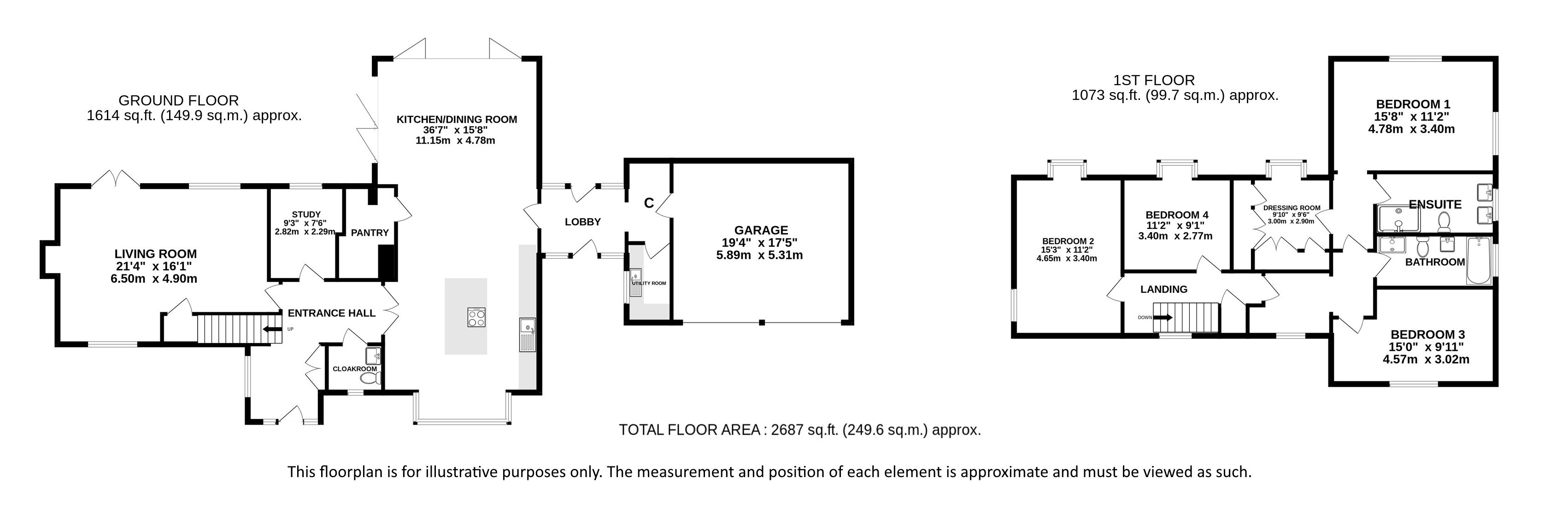 Middle Lodge, Porters End Lane, Kimpton floorplan