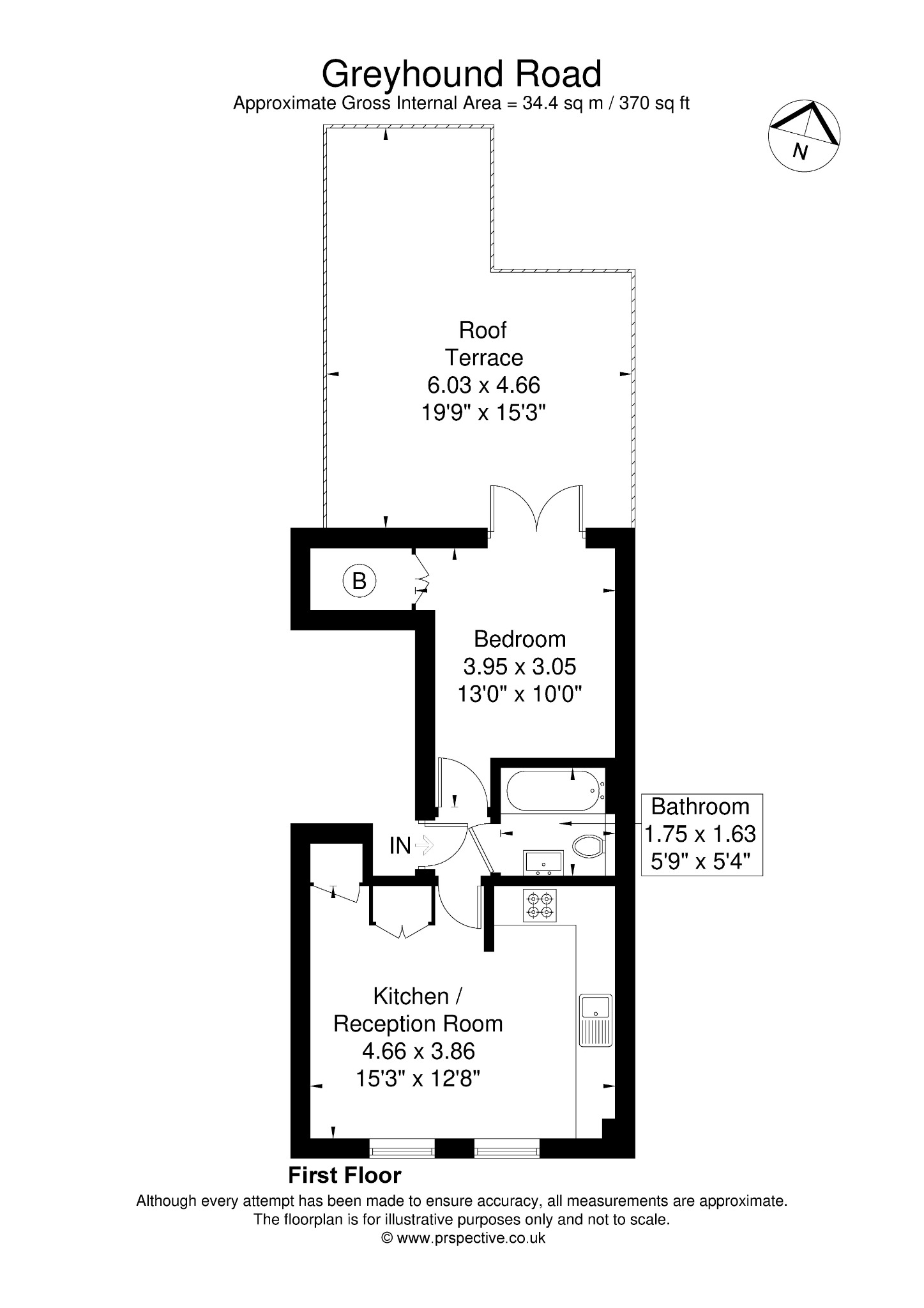 81  First Floor Flat, Greyhound Road, London floorplan