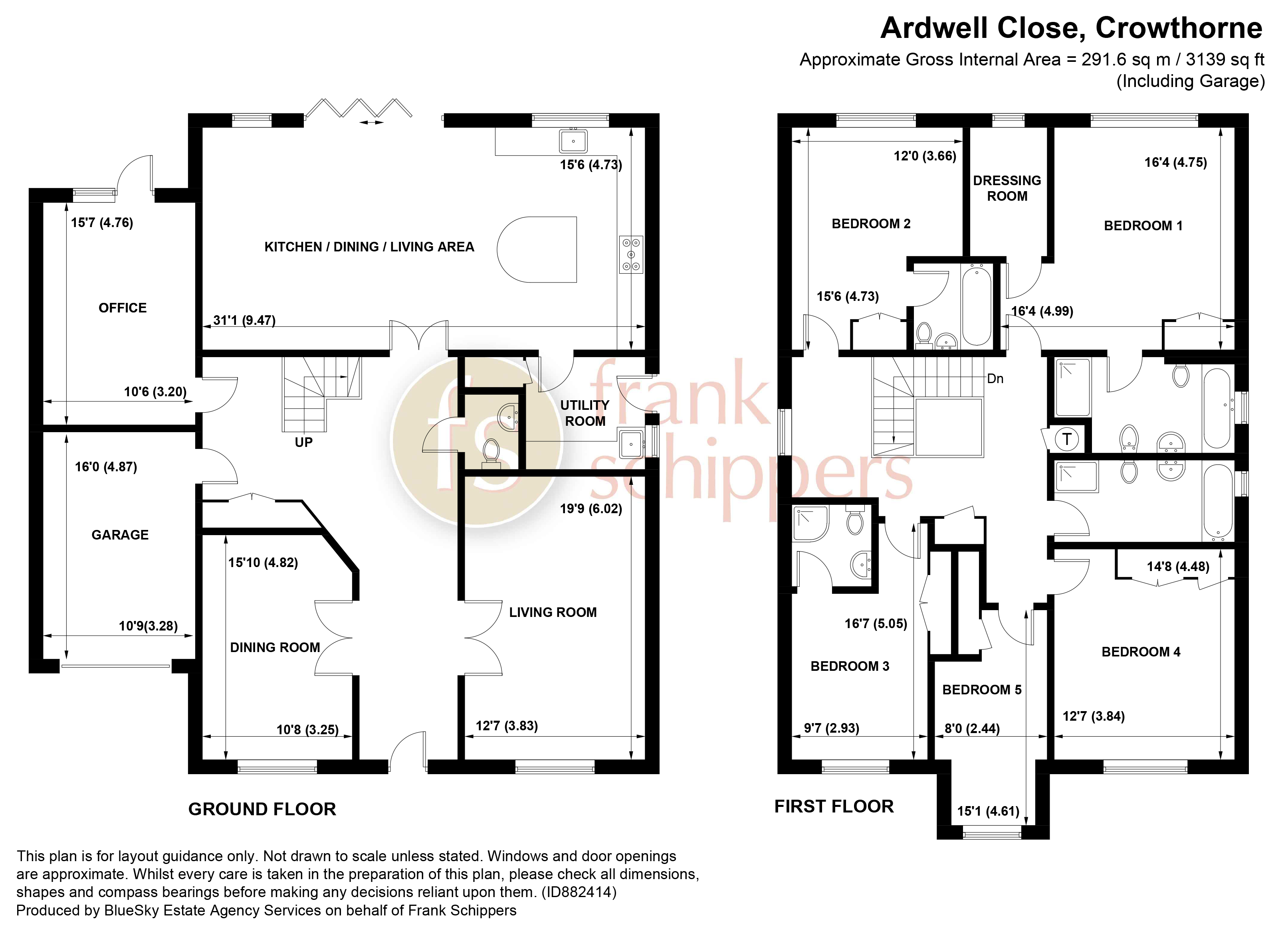 Ardwell Close, Crowthorne RG45, 5 bedroom detached house for sale