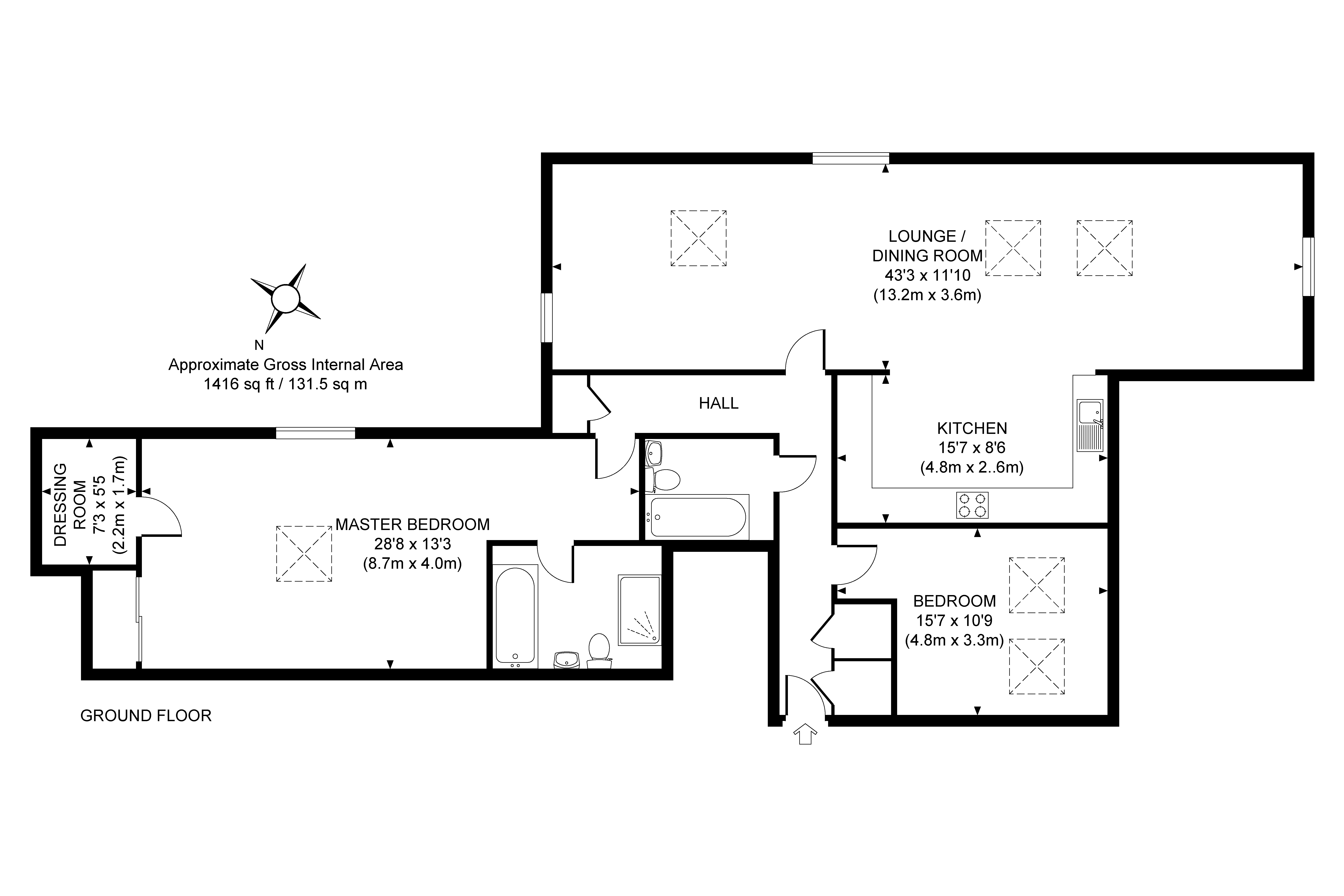 2 Bedrooms Flat for sale in 58 Sandy Lane, Woking, Surrey GU22