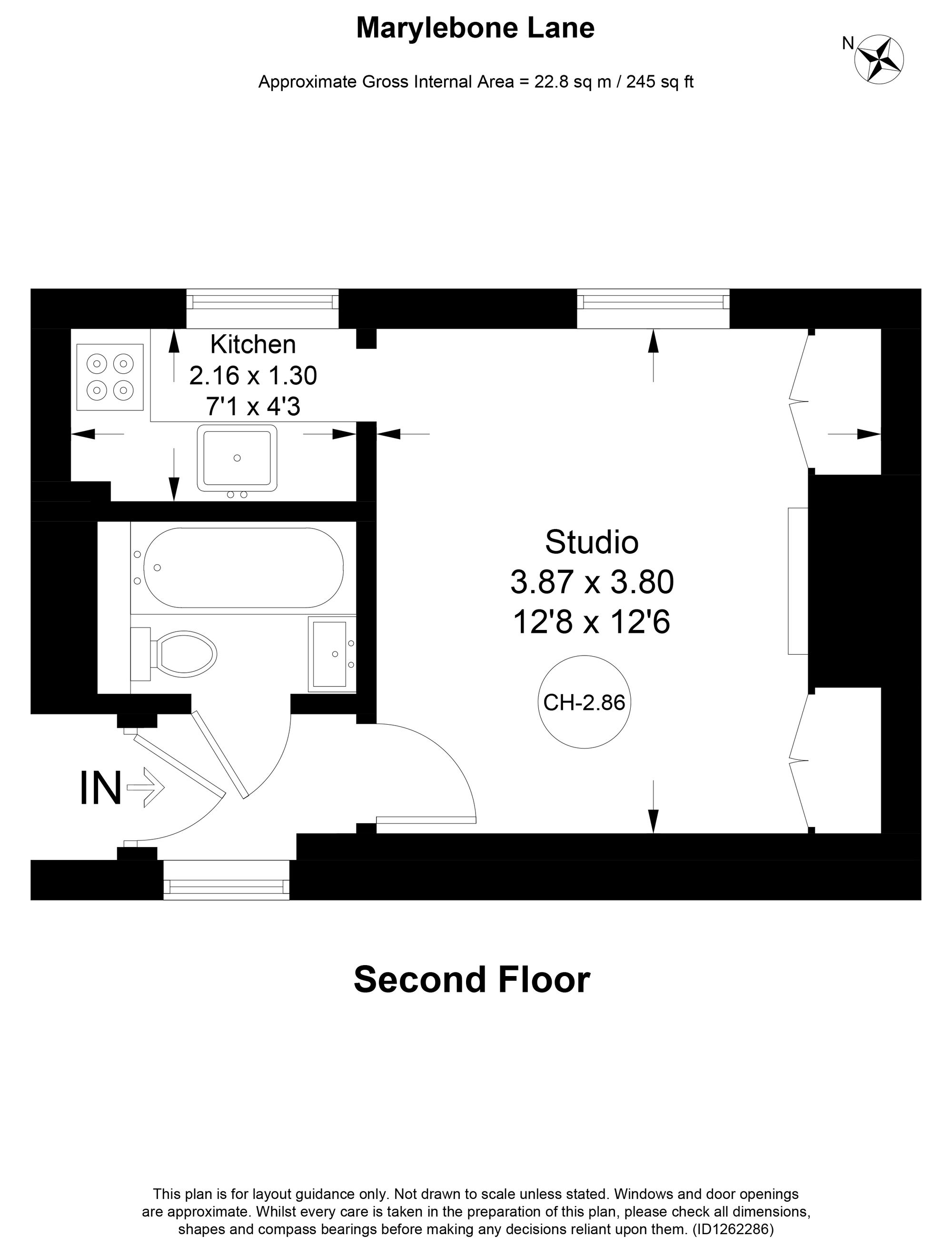 Flat 2, 37 Marylebone Lane, London floorplan
