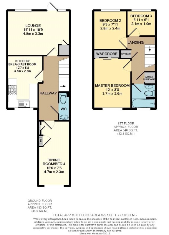 11, Towers Way, Wimborne floorplan