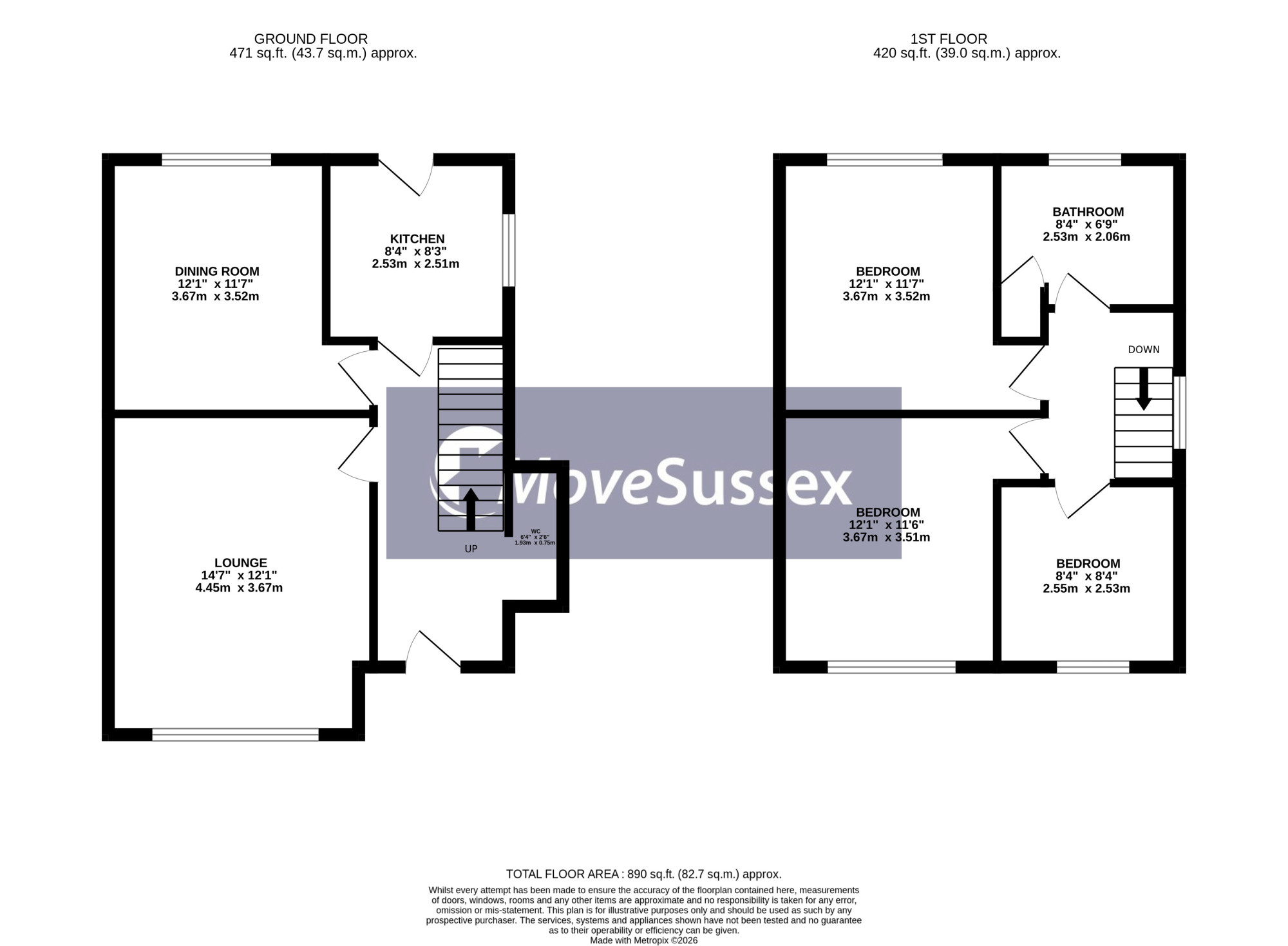 43, Brightling Road, Polegate floorplan