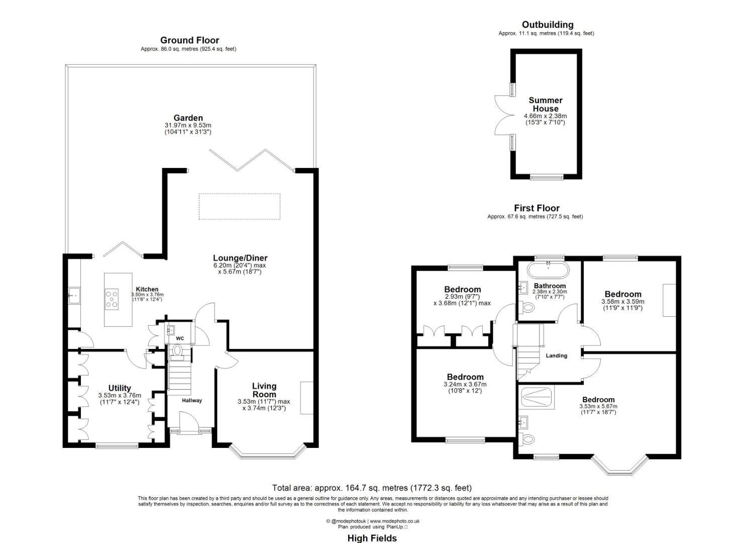 Highfields, Dunmow floorplan