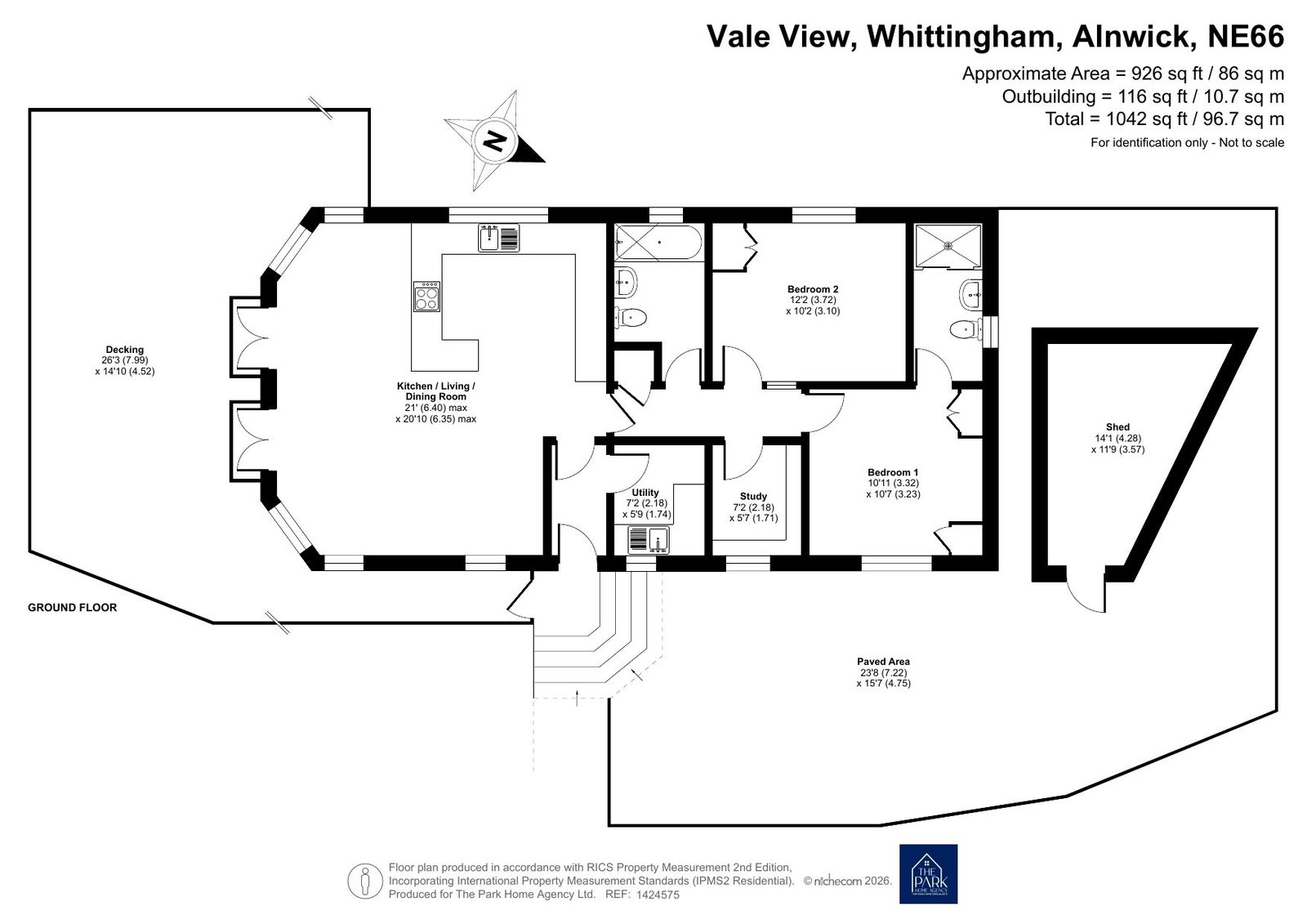 5 Vale View,, Callaly Road, Alnwick floorplan