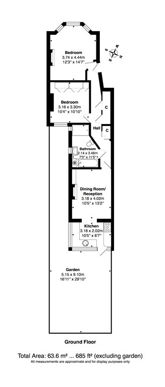 2 Bedrooms Flat to rent in Langler Road, London, Kensal Rise NW10