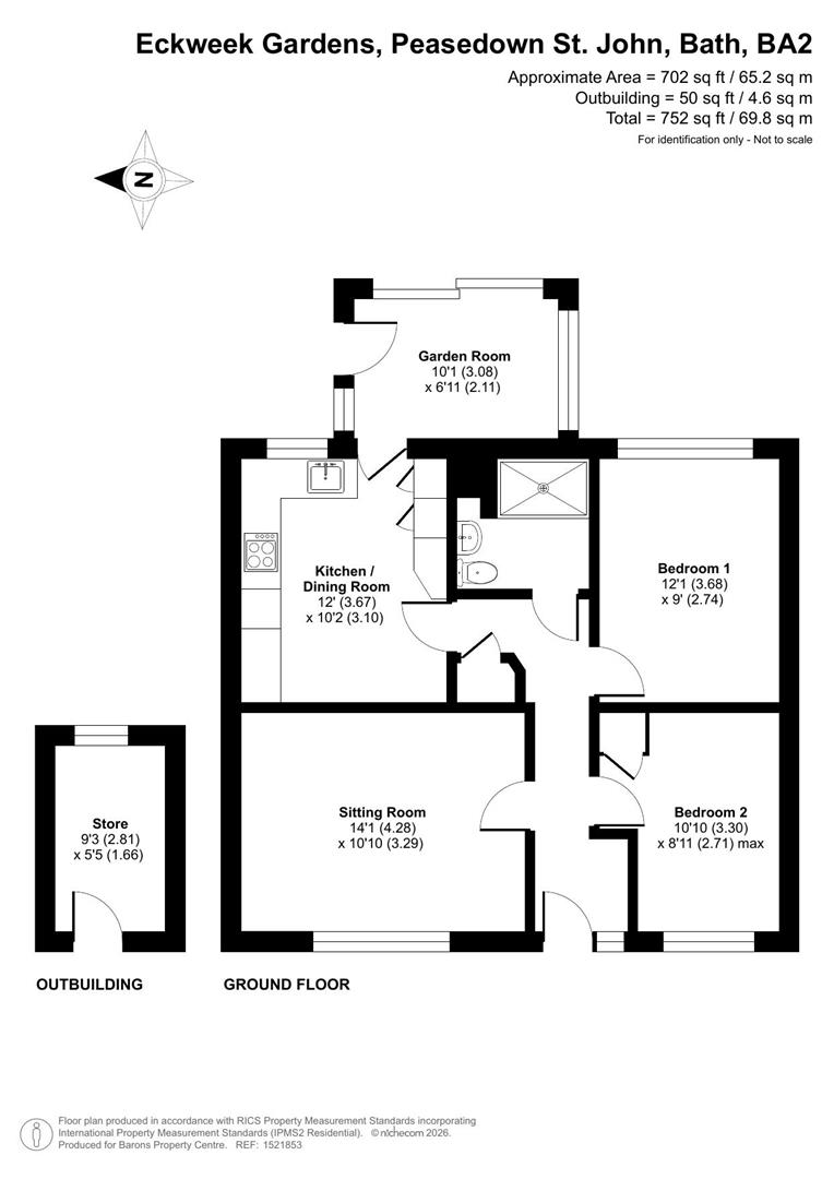 2, Eckweek Gardens, Bath floorplan