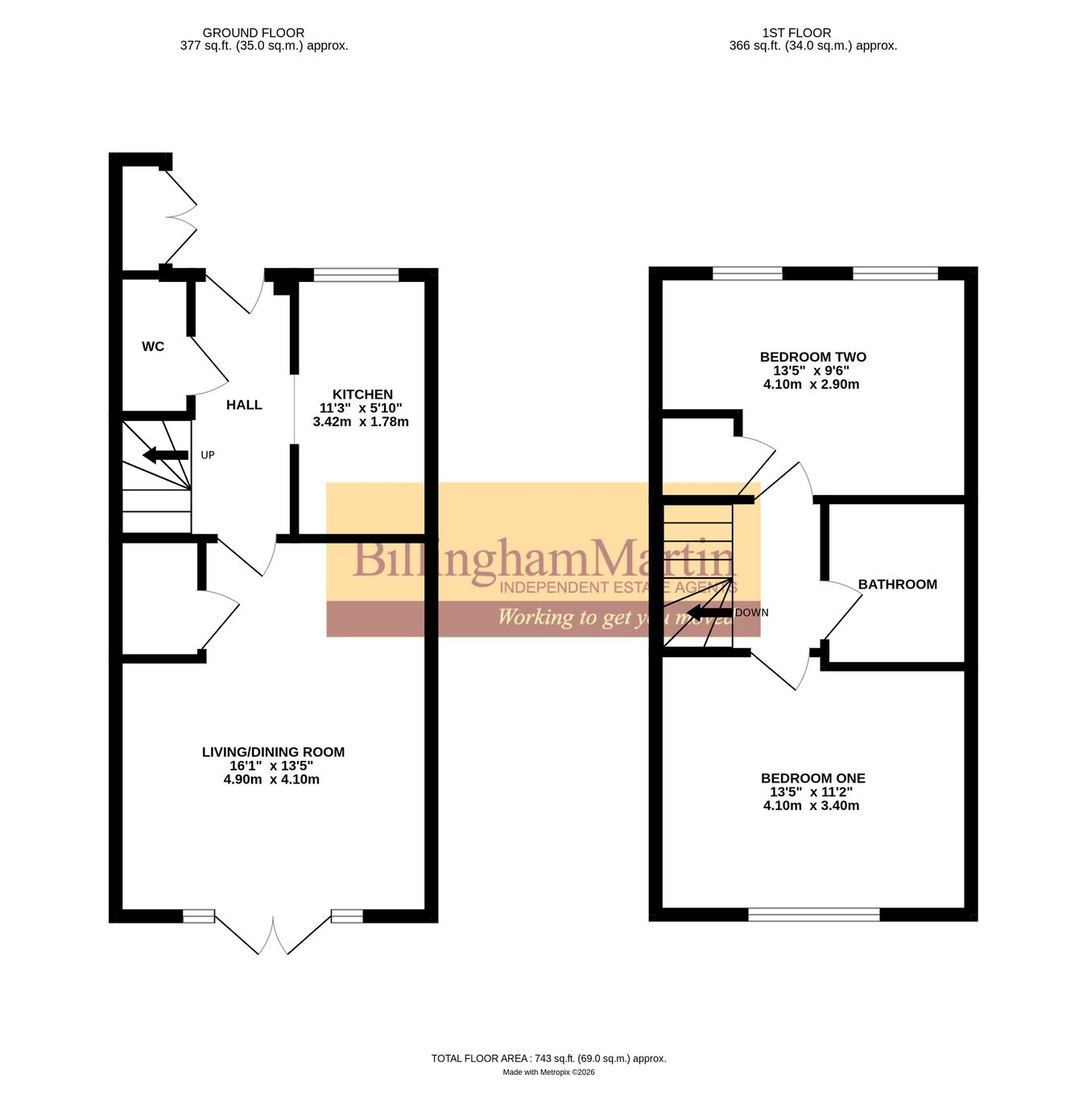 6, Kenley Place, Farnborough floorplan