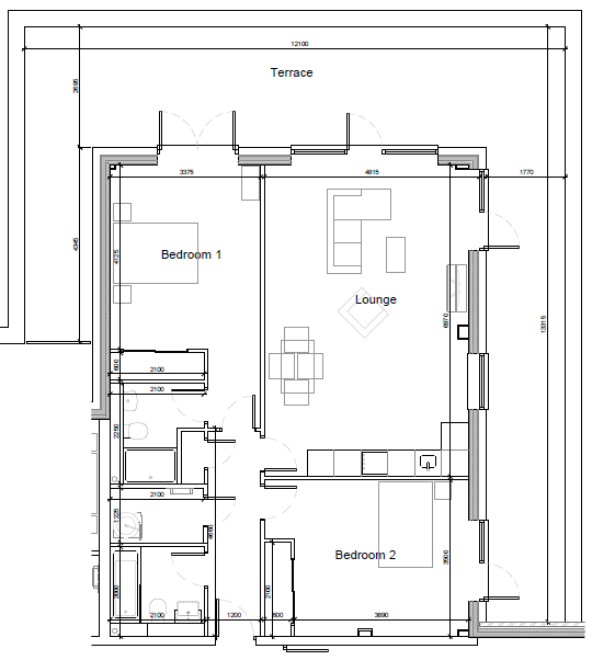 Flat 501 The Quadrant, 150, Sand Pits, Birmingham floorplan